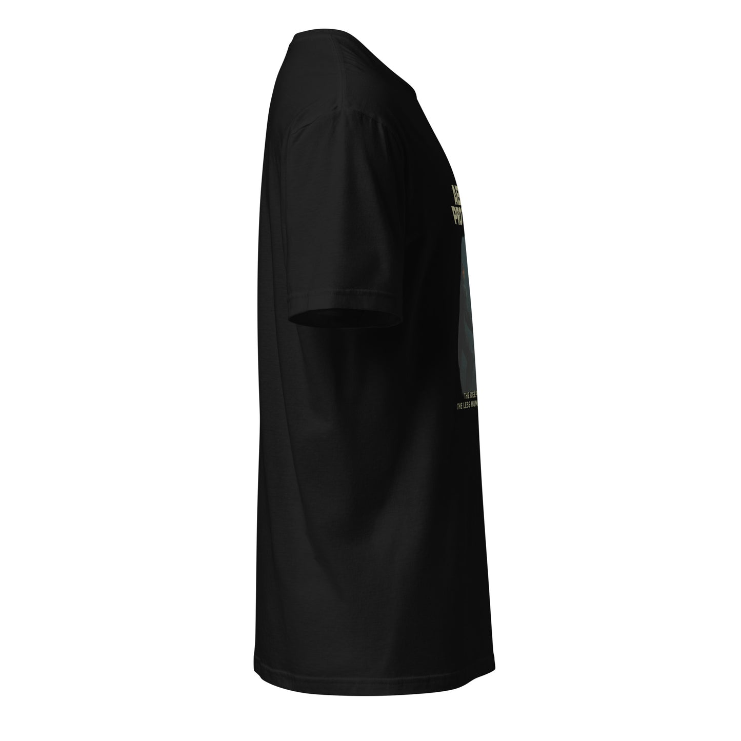 Abyss Protocol - Dark Confrontation - Short-Sleeve Unisex T-Shirt - Graphic Tee - Black - Right side