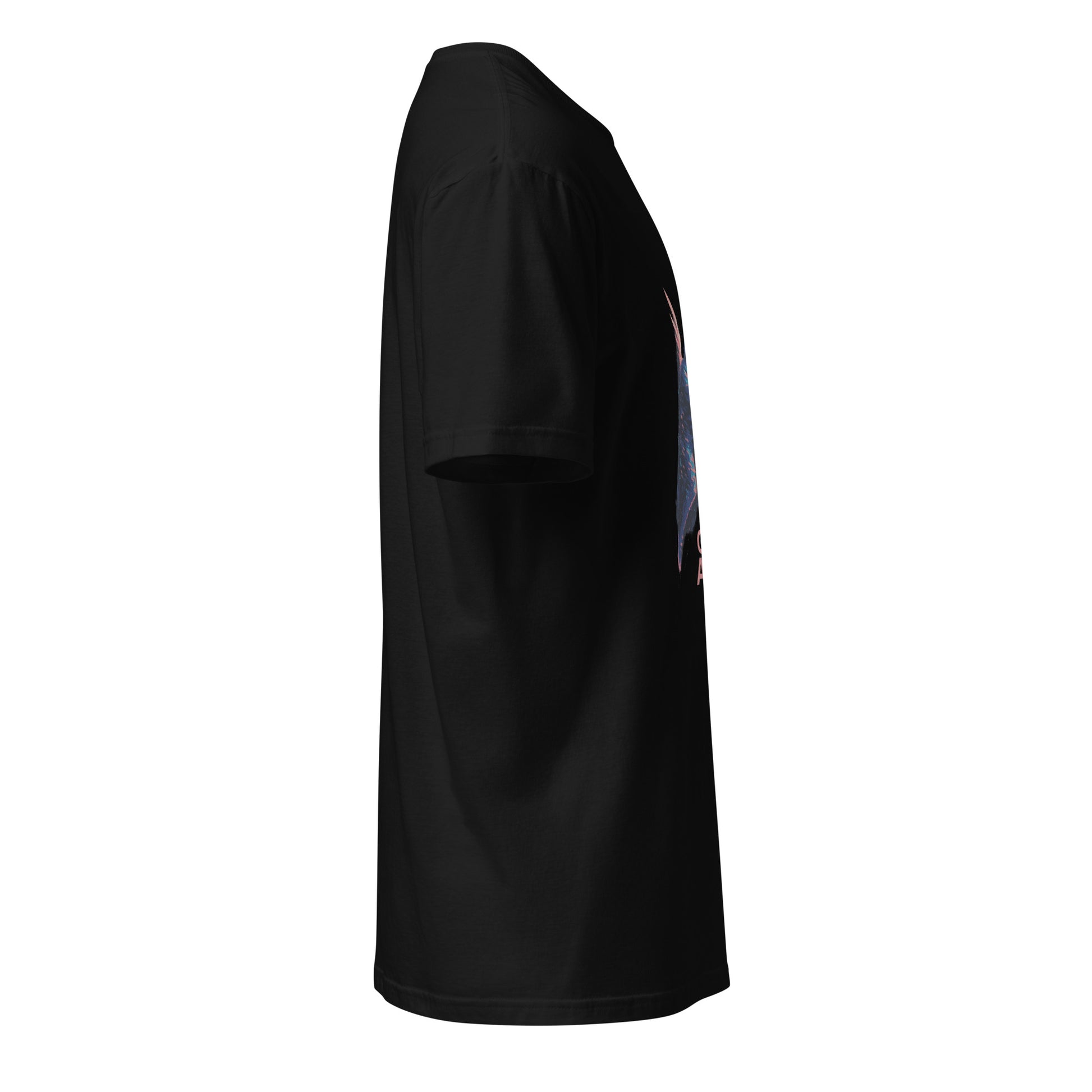 Urban Glitch Angel - Neon Grace - Short-Sleeve Unisex T-Shirt - Graphic Tee - Black - Right side