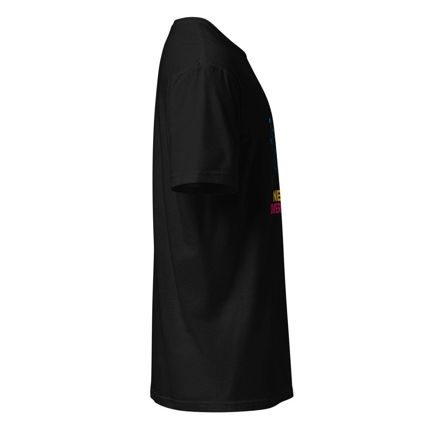 Neon Divergence - Duel Silhouettes - Short-Sleeve Unisex T-Shirt - Graphic Tee - Black - Right side