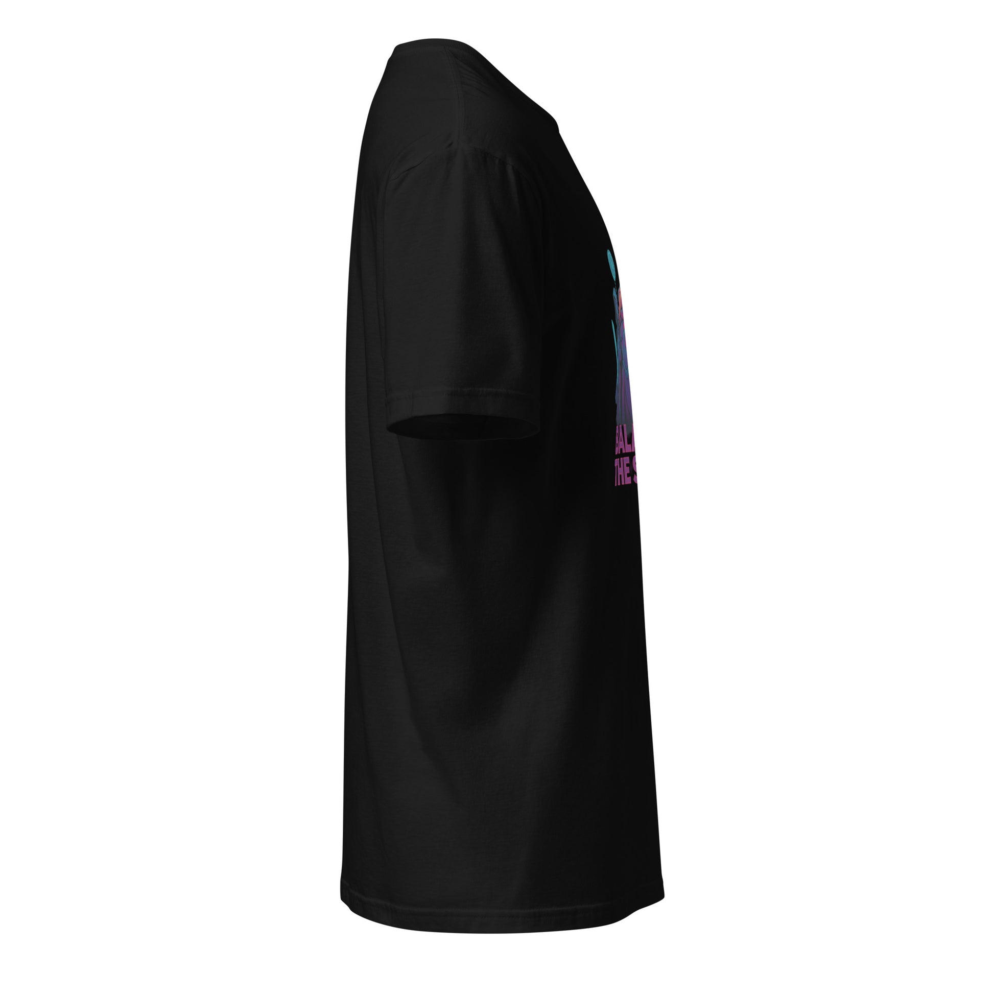 Galaxy Spirit Sisterhood - Neon Pop Warriors - Short-Sleeve Unisex T-Shirt - Graphic Tee - Black - Right side