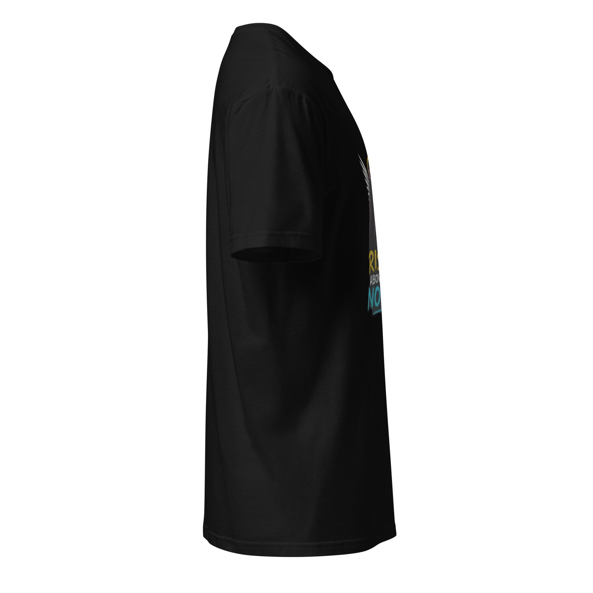 Urban Angelic Riot – “Rise Above the Noise.” - Short-Sleeve Unisex T-Shirt - Graphic Tee - Black - Right side