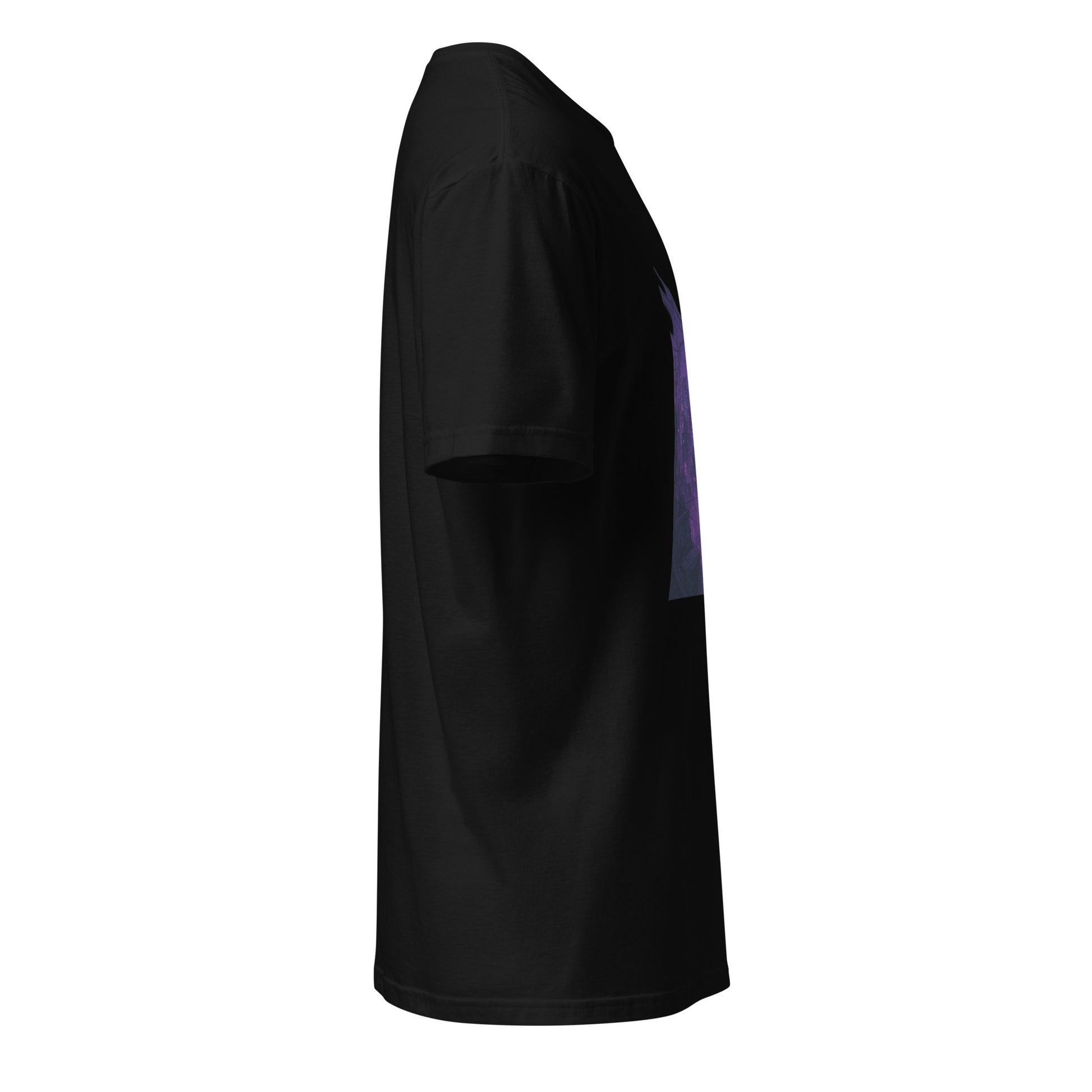 Cyber Tokyo Rooftops – Neon City Streetwear T-Shirt - Short-Sleeve Unisex T-Shirt - Graphic Tee - Black - Right side