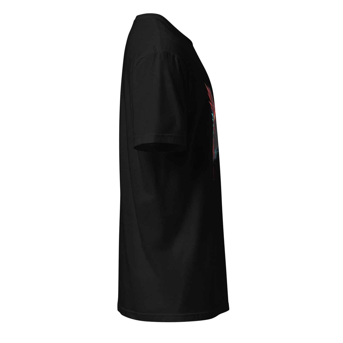 Digital Seraph Riot – Cyber Energy - Short-Sleeve Unisex T-Shirt - Graphic Tee - Black - Right side