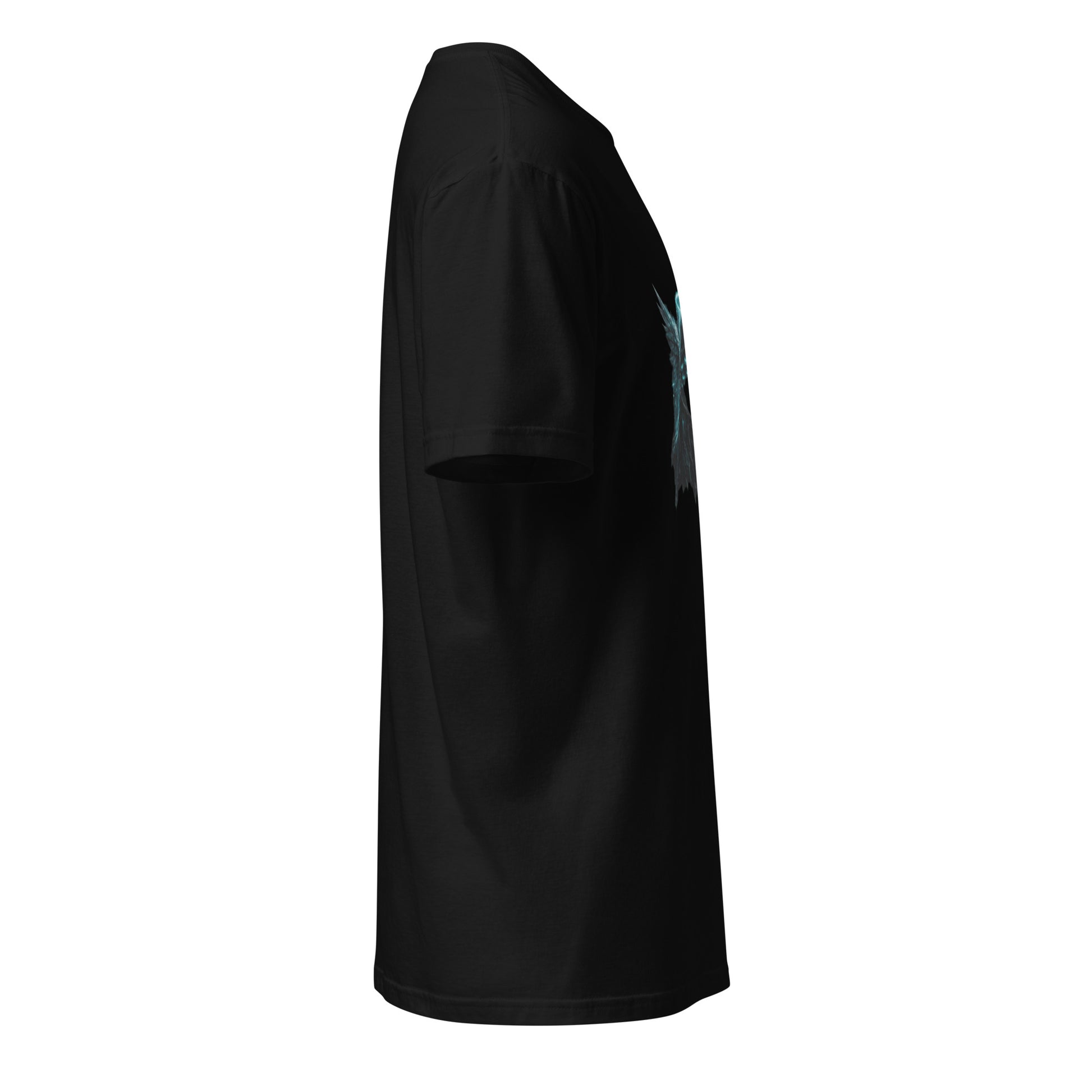 Cover Up Angel: Eyes Wide Open – Cyber Mystic - Short-Sleeve Unisex T-Shirt - Graphic Tee - Black - Right side