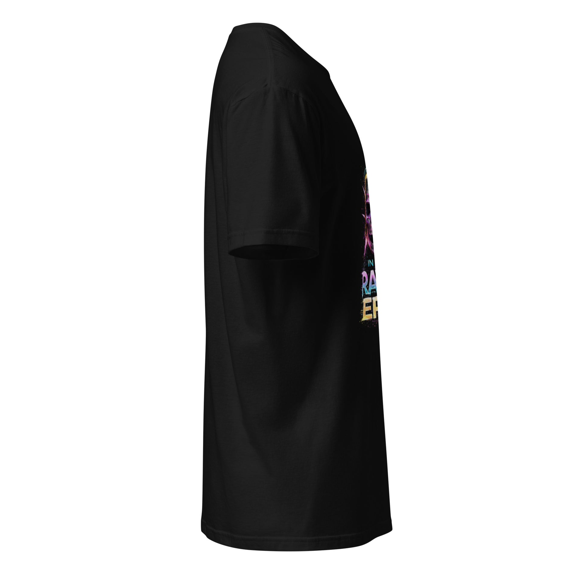 In My Rave Era – Neon Skull Festival - Short-Sleeve Unisex T-Shirt - Graphic Tee - Black - Right side