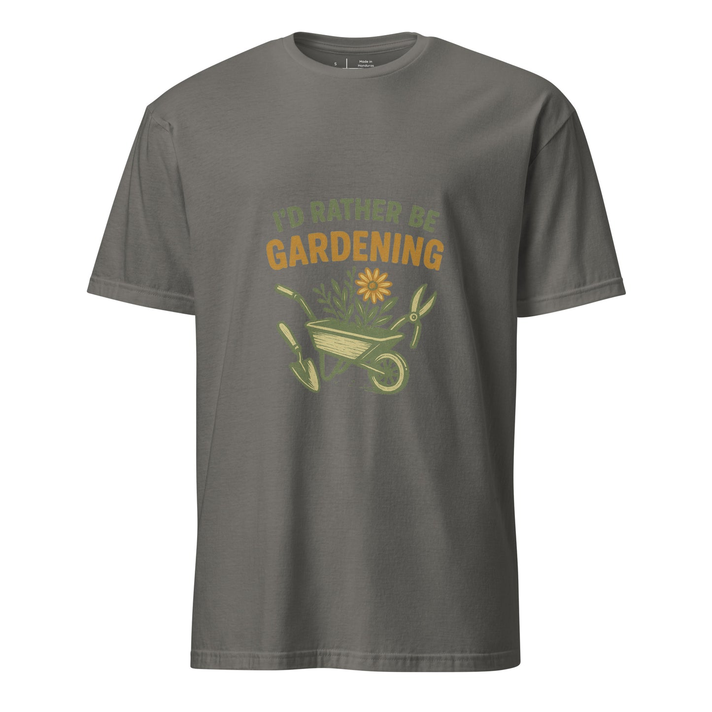 Rather Be Gardening - Plant Enthusiasts - Short-Sleeve Unisex T-Shirt - Graphic Tee - Charcoal - Front