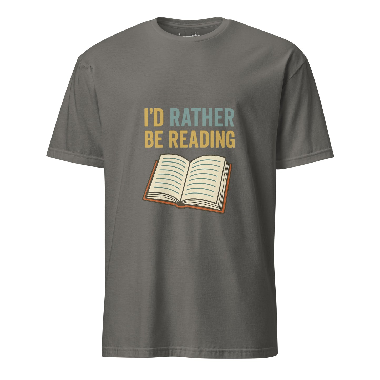 Rather Be Reading - Bibliophiles Tribute - Short-Sleeve Unisex T-Shirt - Graphic Tee - Charcoal - Front