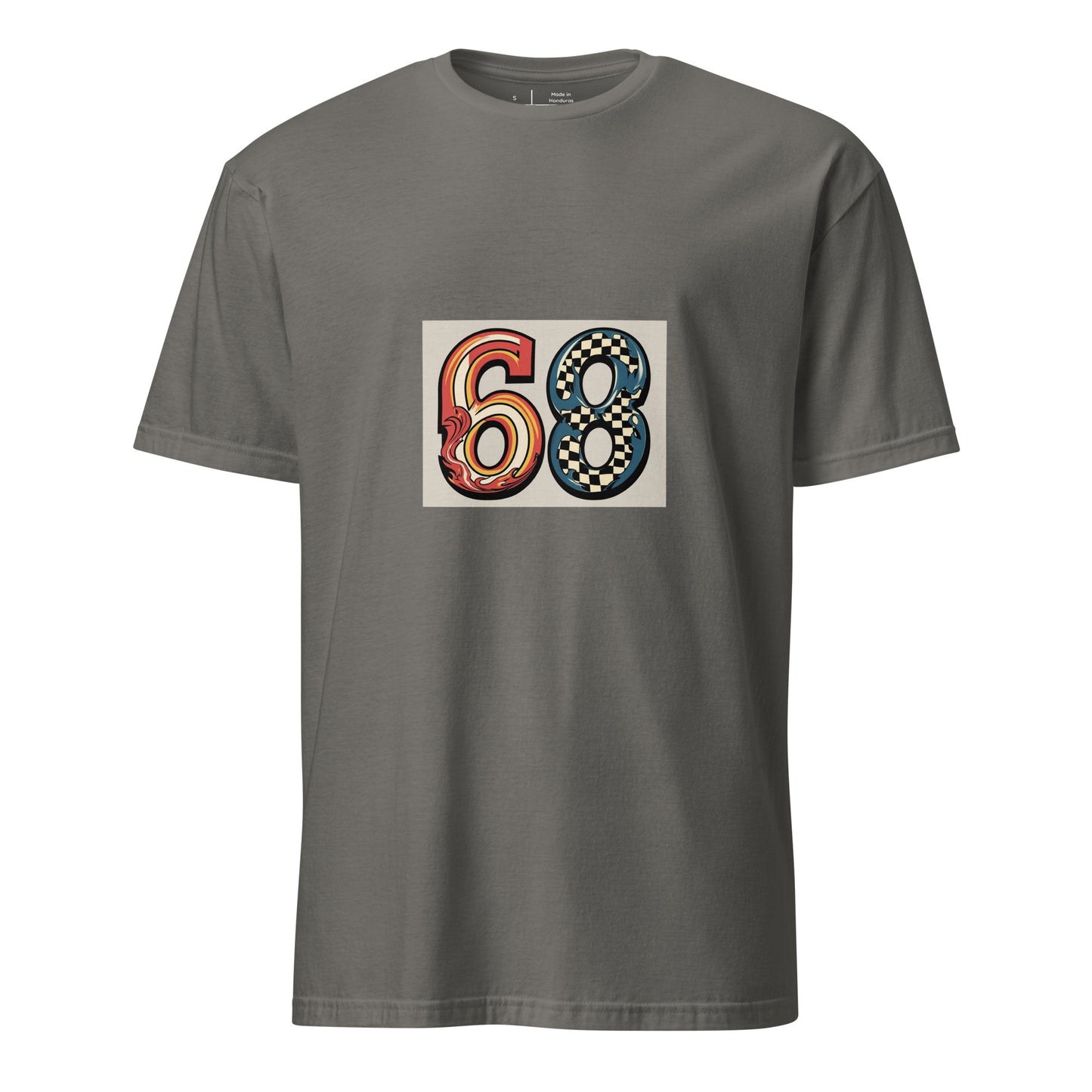68 - Carefree Vibes - Short-Sleeve Unisex T-Shirt - Graphic Tee - Charcoal - Front