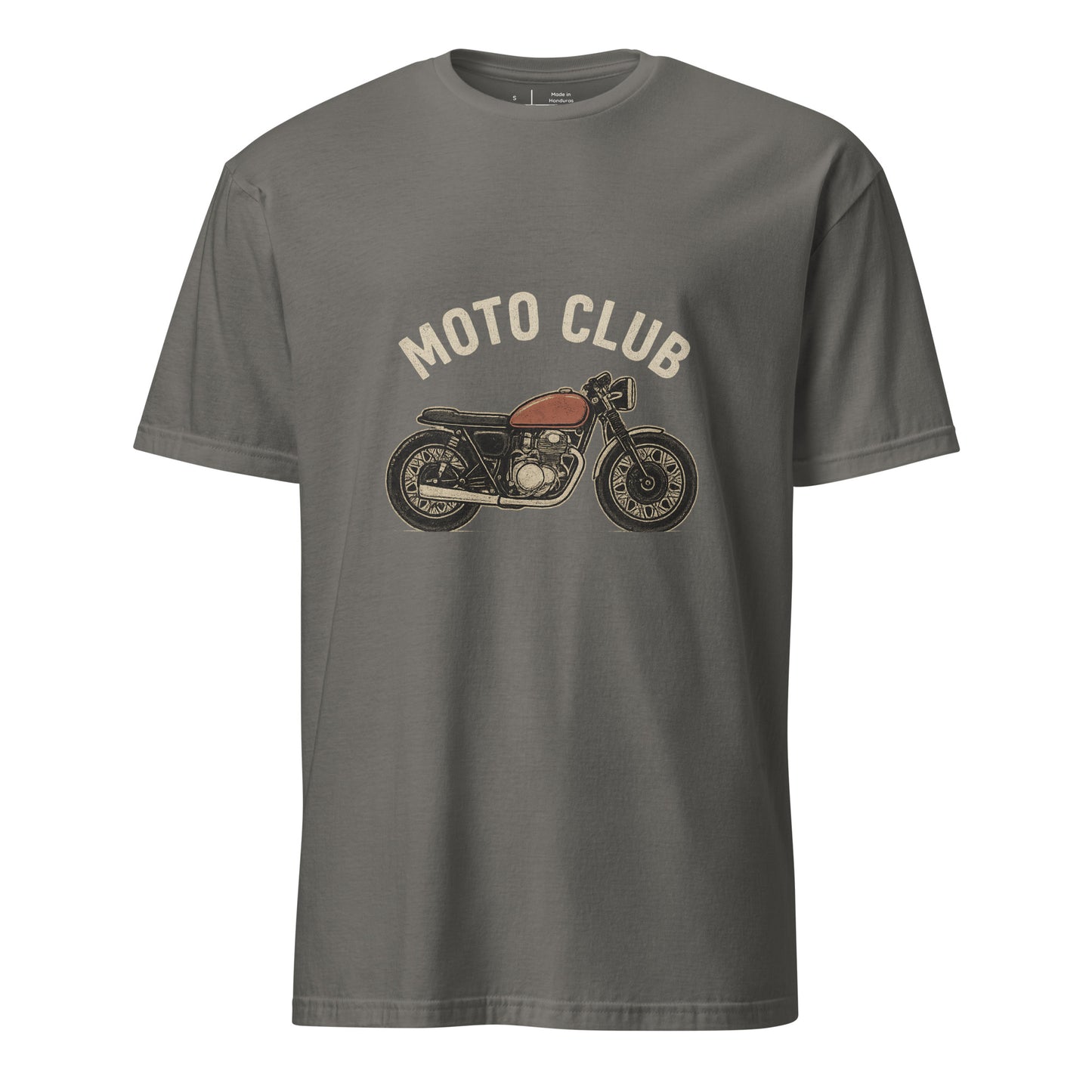 Moto Club – Vintage Rider’s - Short-Sleeve Unisex T-Shirt - Graphic Tee - Charcoal - Front