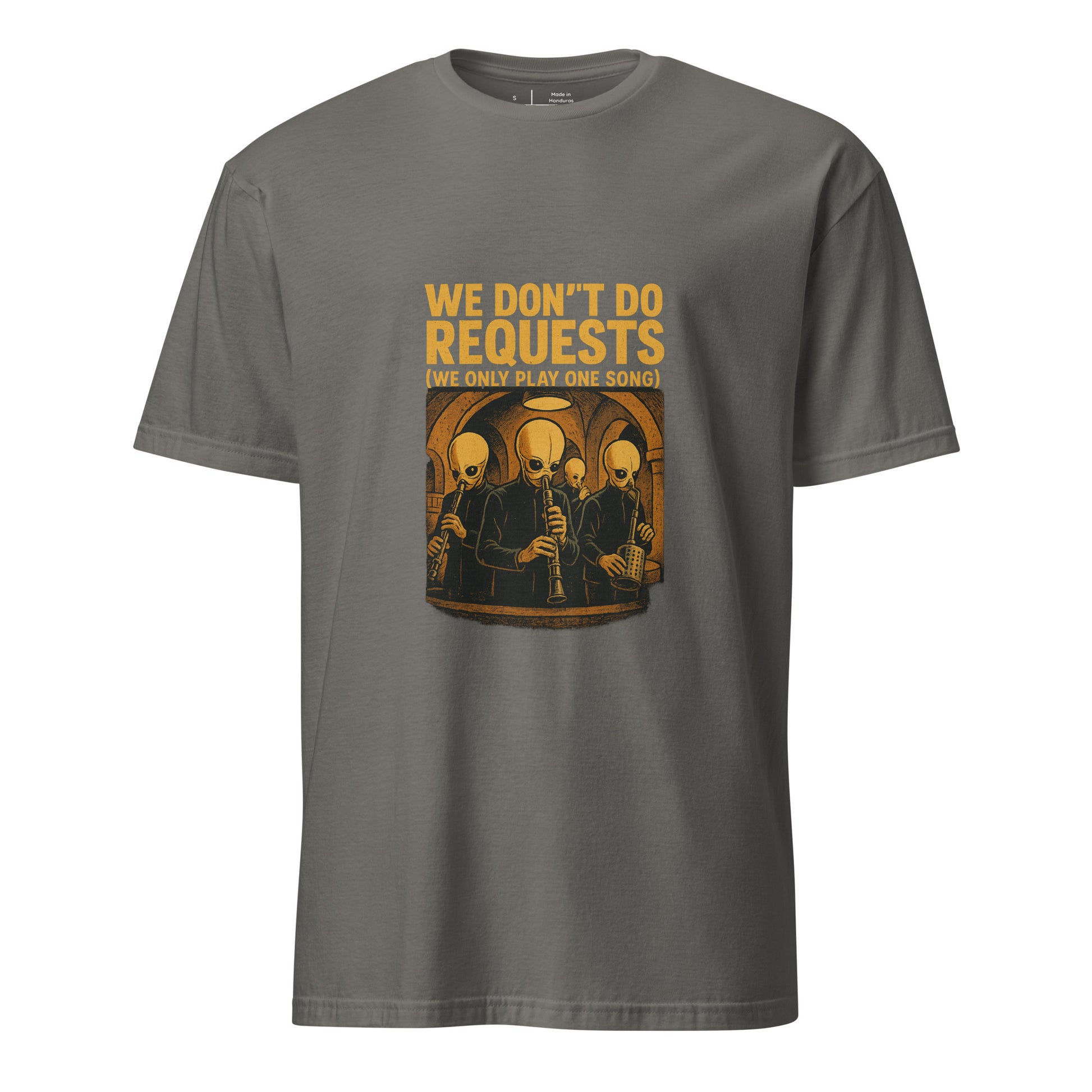 We Don't Do Requests - Cantina Band - Charcoal - Short-Sleeve Unisex T-Shirt - Graphic Tee - Charcoal - Front