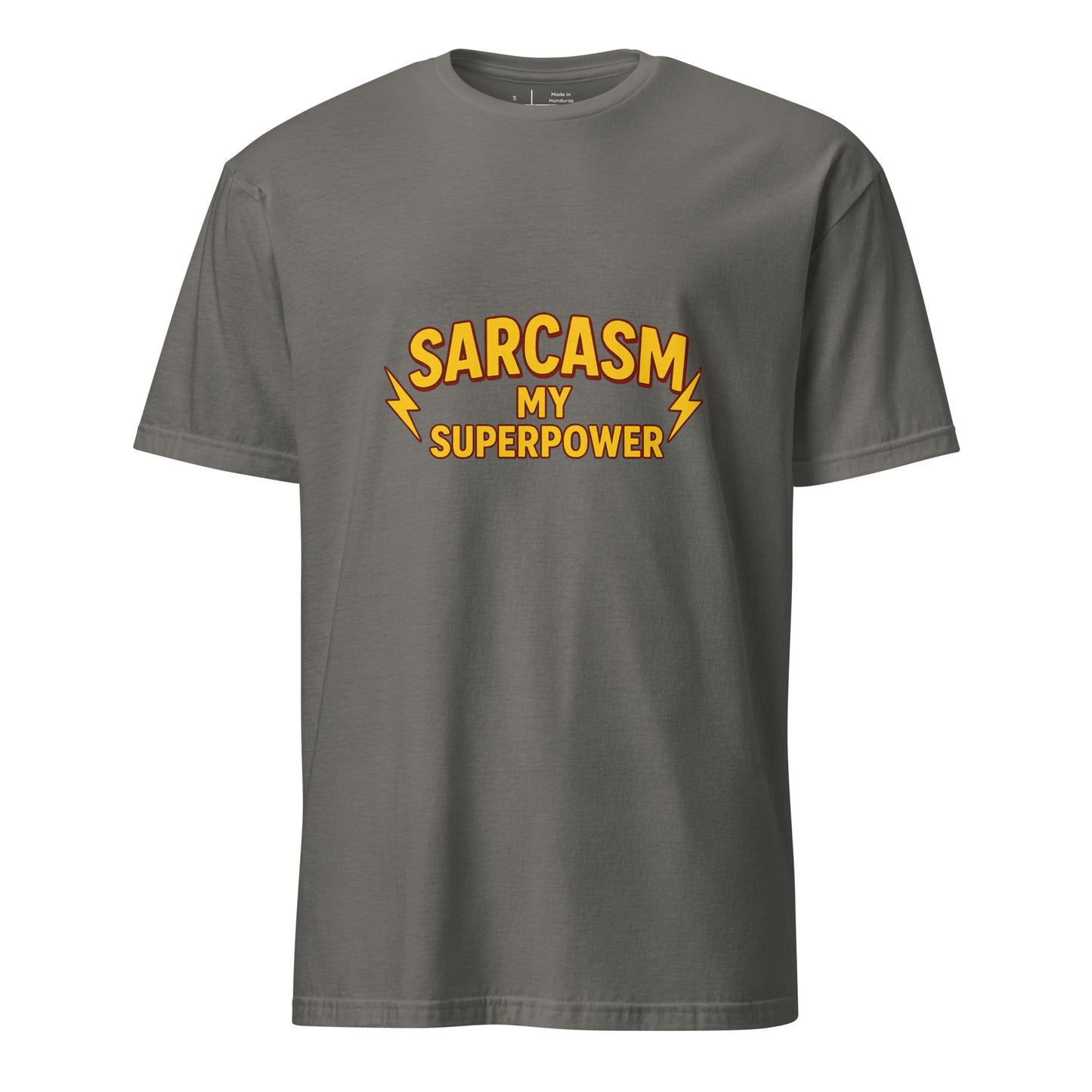 Sarcasm Is My Superpower - Whitty Humour - Short-Sleeve Unisex T-Shirt - Graphic Tee - Charcoal - Front