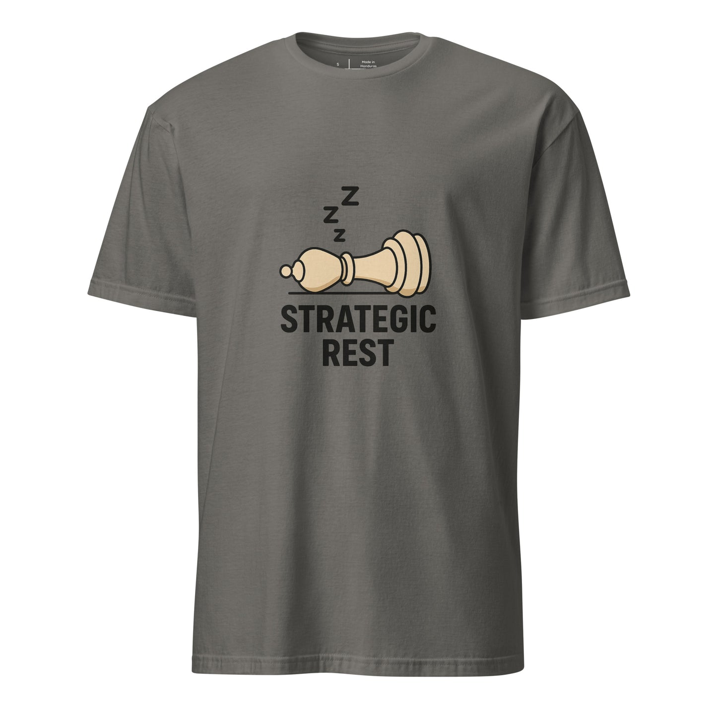 Strategic Rest – The Smart Way To Recharge - Short-Sleeve Unisex T-Shirt - Graphic Tee - Charcoal - Front
