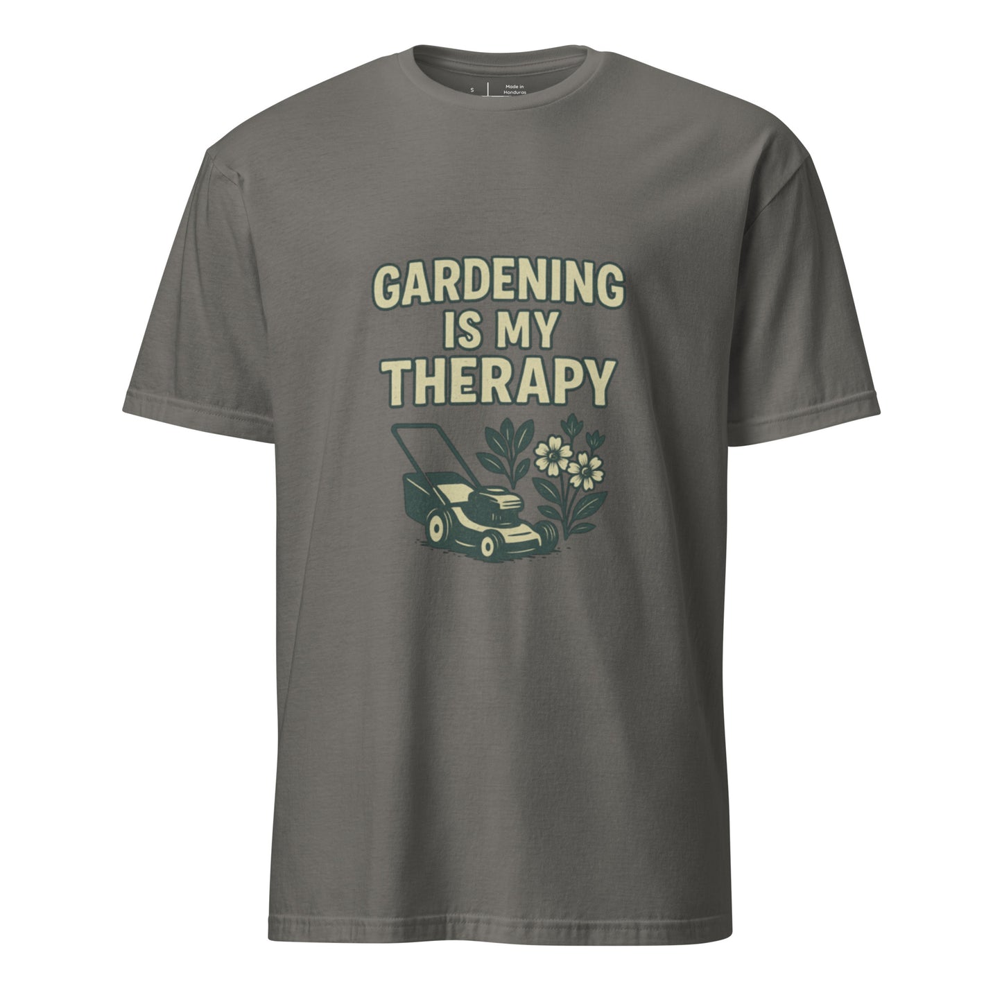Gardening Is My Therapy - Relax & Replant - Short-Sleeve Unisex T-Shirt - Graphic Tee - Charcoal - Front