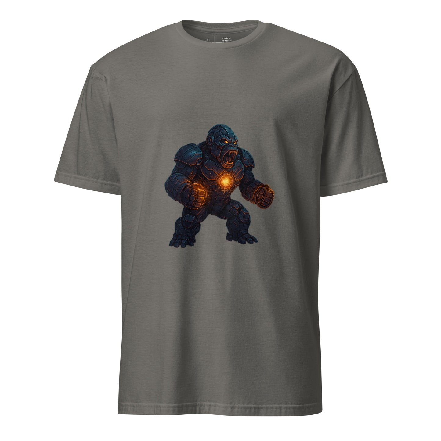 Mecha Gorilla – Cybernetic Beast Unleashed - Short-Sleeve Unisex T-Shirt - Graphic Tee - Charcoal - Front