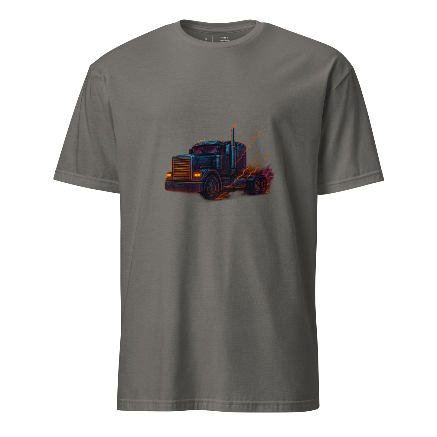 Vapor Turbo Truck – Neon Power - Short-Sleeve Unisex T-Shirt - Graphic Tee - Charcoal - Front