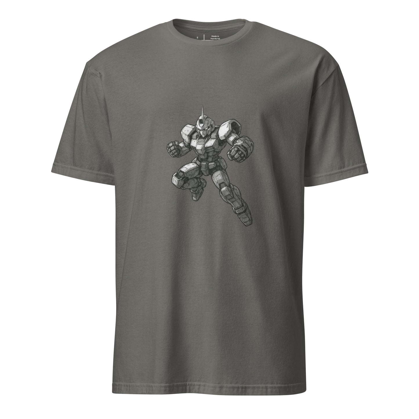 Vanguard Unit-09 - Mecha Warrior - Short-Sleeve Unisex T-Shirt - Graphic Tee - Charcoal - Front
