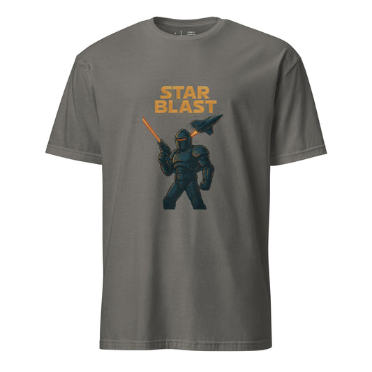 Star Blast - Sci-Fi Adventure - Short-Sleeve Unisex T-Shirt - Graphic Tee - Charcoal - Front