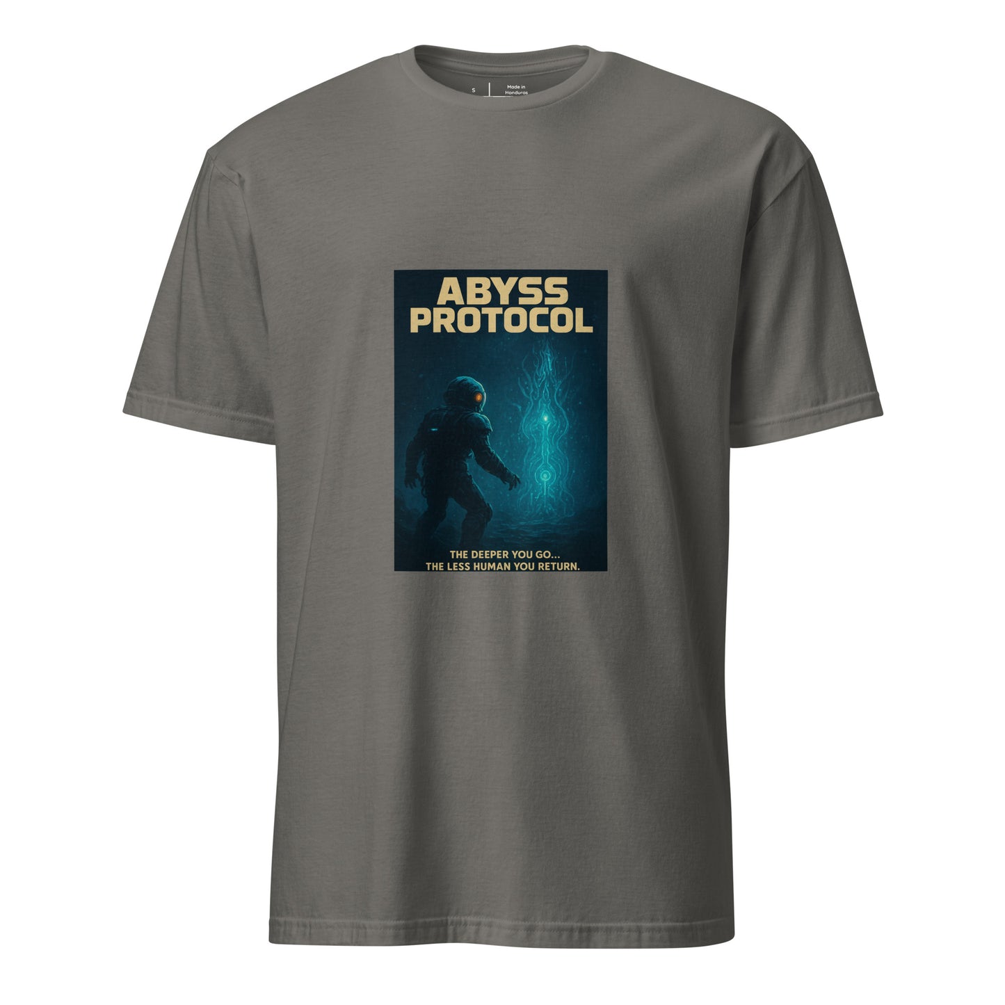 Abyss Protocol - Deep-Sea Encounter - Short-Sleeve Unisex T-Shirt - Graphic Tee - Charcoal - Front