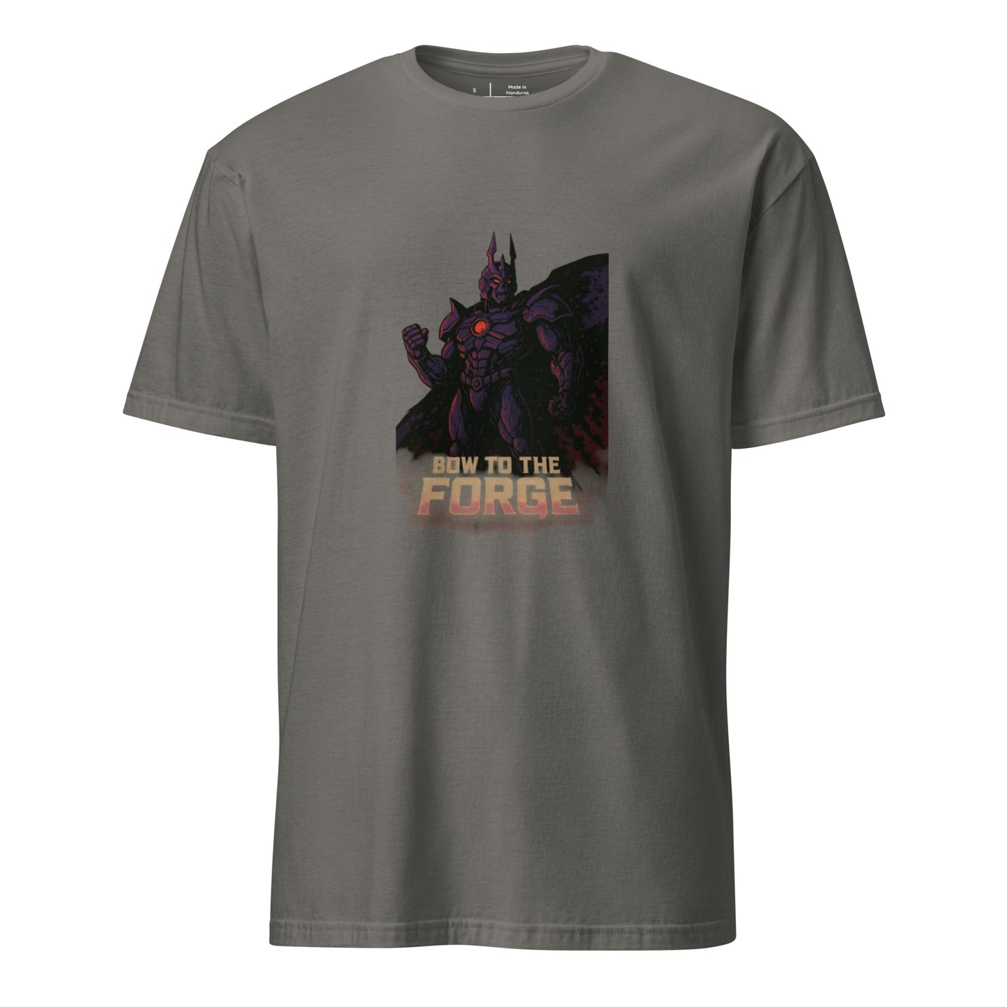 Titanforge Overlord – Techno-Emperor of the Void - Short-Sleeve Unisex T-Shirt - Graphic Tee - Charcoal - Front