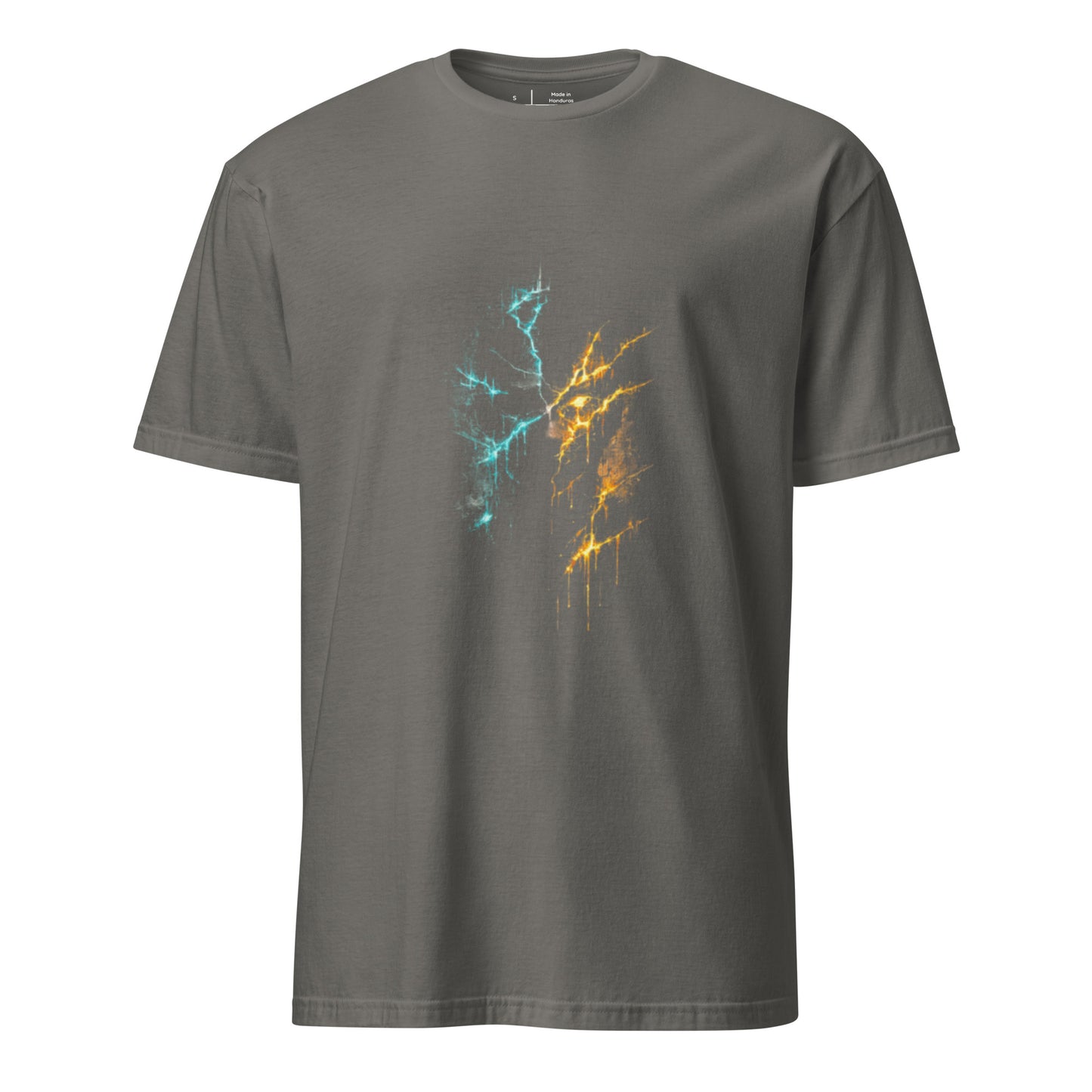 Cover Up Reality Leak – Glitch Realism - Short-Sleeve Unisex T-Shirt - Graphic Tee - Charcoal - Front