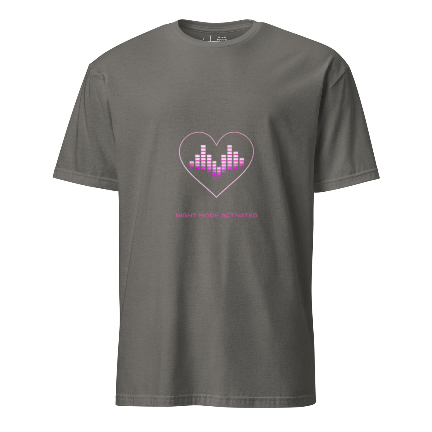 Night Mode Activated – Minimal Club Streetwear - Short-Sleeve Unisex T-Shirt - Graphic Tee - Charcoal - Front