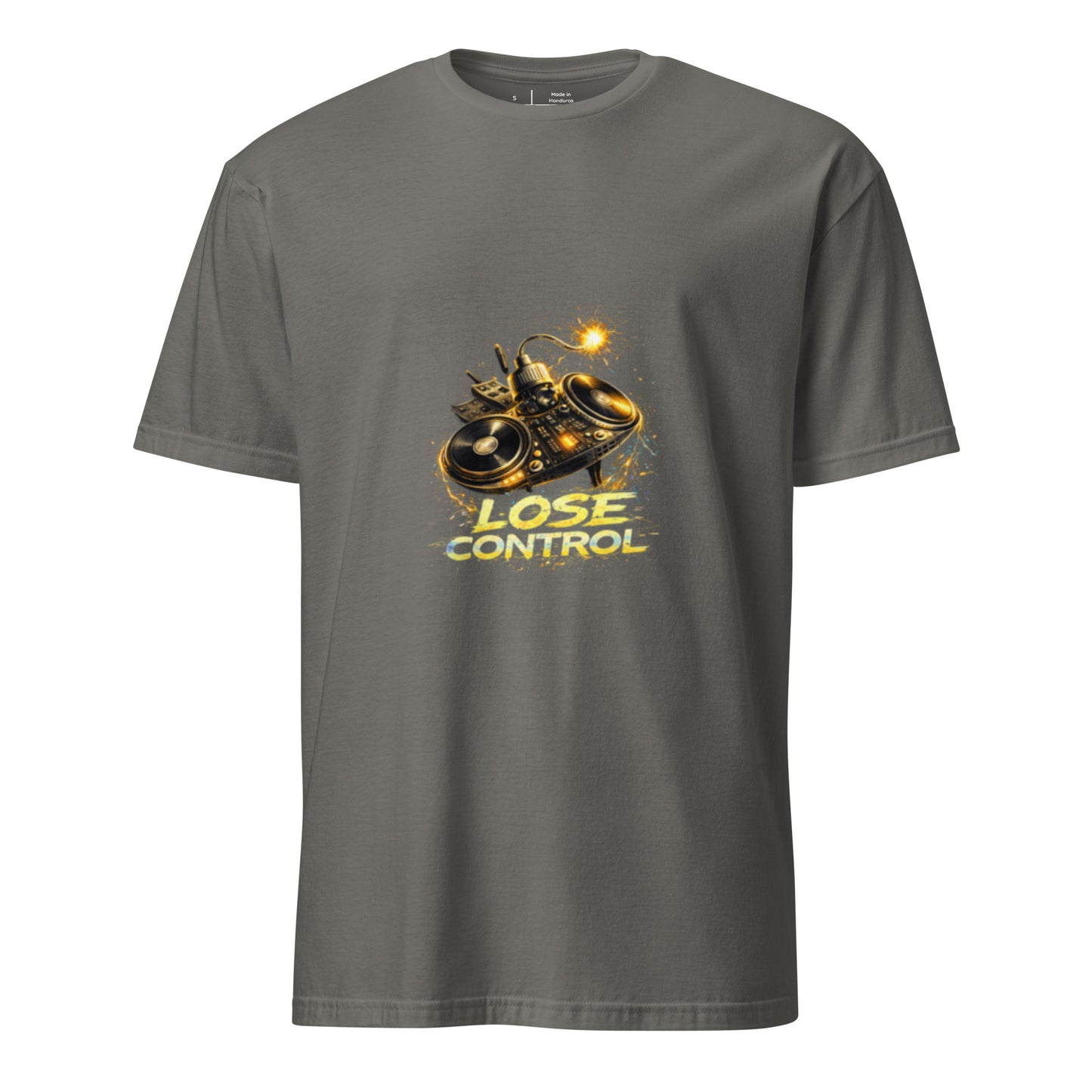 Lose Control – Neon DJ Festival - Short-Sleeve Unisex T-Shirt - Graphic Tee - Charcoal - Front