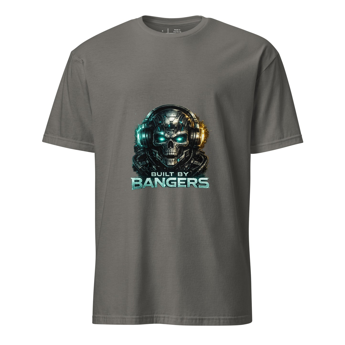Built By Bangers – Cyber Music - Short-Sleeve Unisex T-Shirt Graphic Tee - Charcoal - Front
