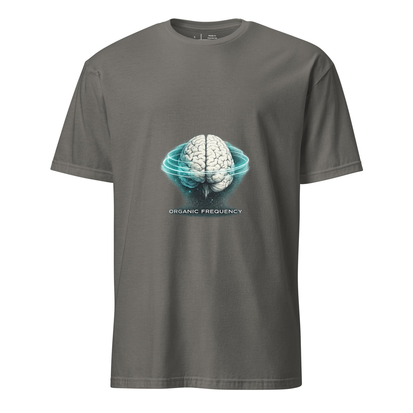 Organic Frequency – Human Signal - Short-Sleeve Unisex T-Shirt - Graphic Tee - Charcoal - Front