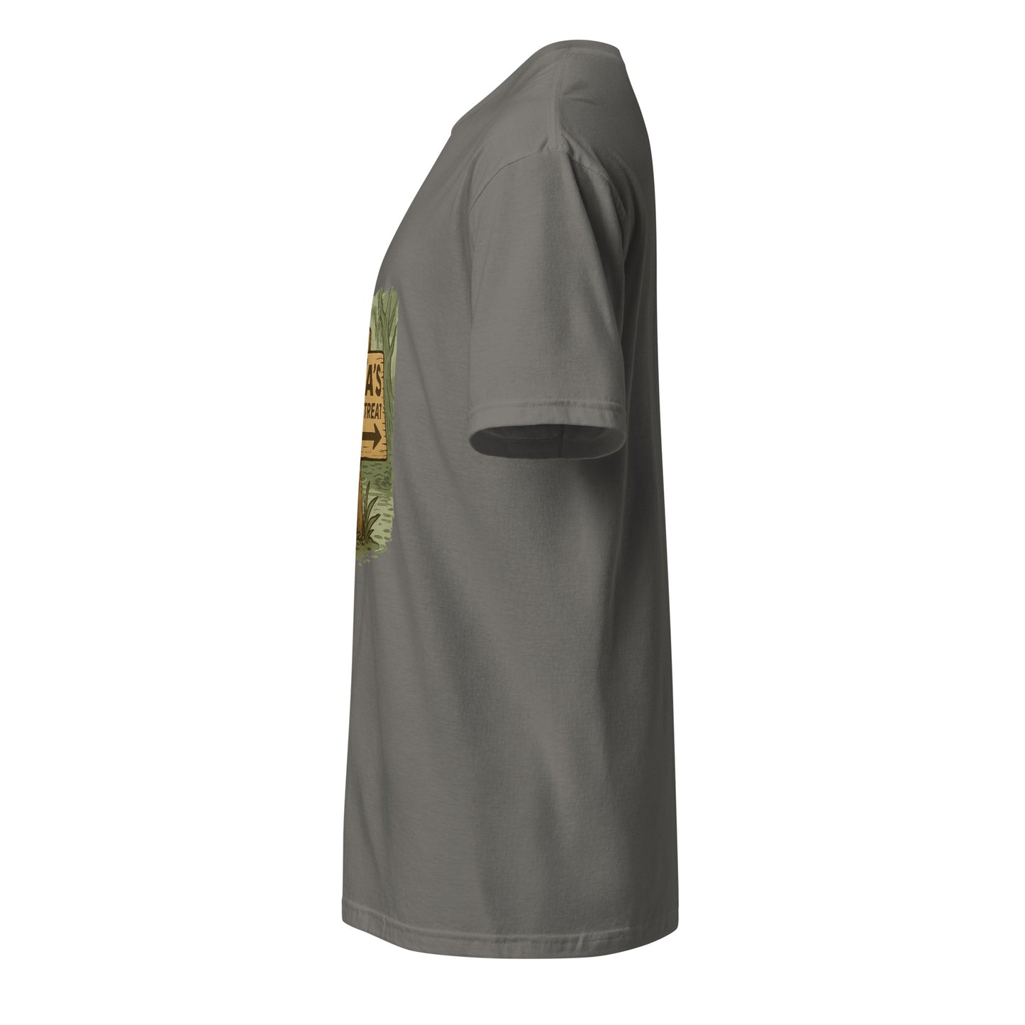 Yoda’s Yoga Retreat – Find Your Inner Force - Short-Sleeve Unisex T-Shirt - Graphic Tee - Charcoal - Left side