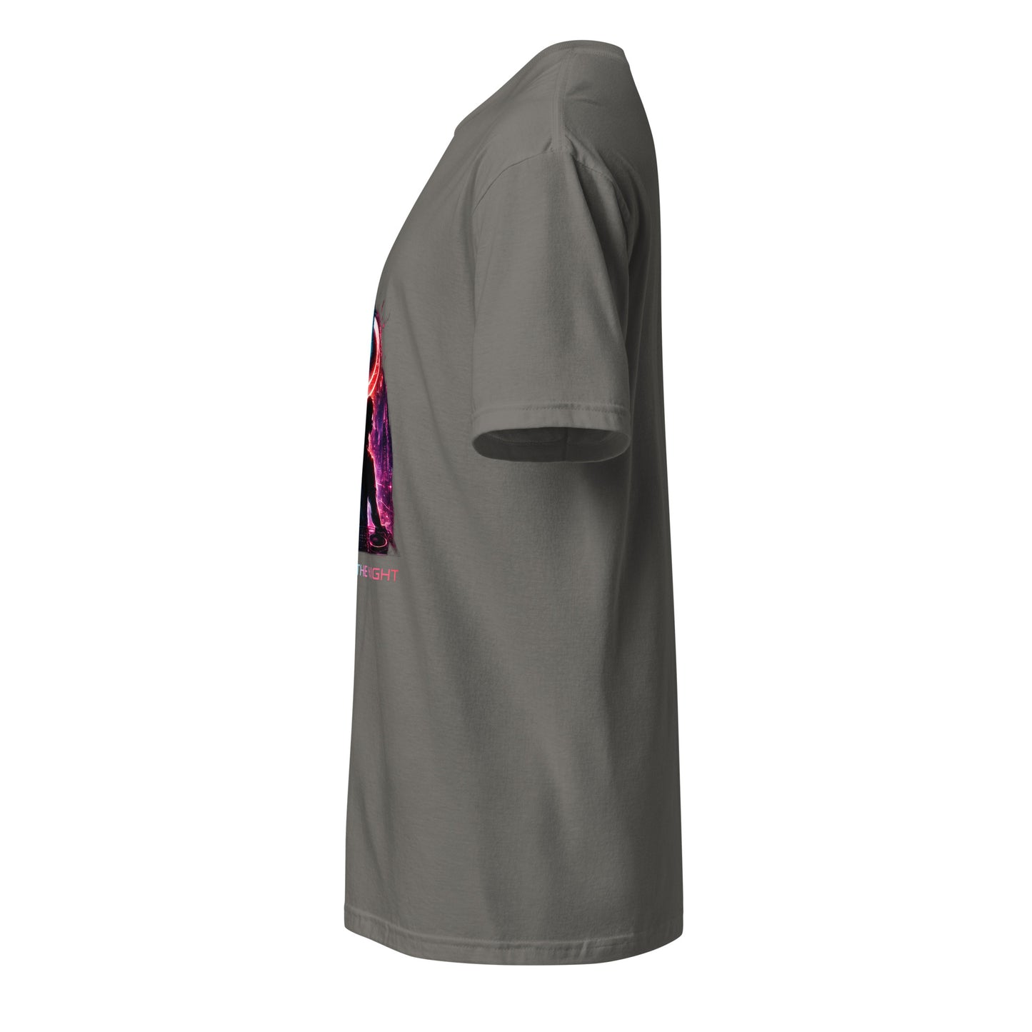 Reboot The Night – Cyber Club - Short-Sleeve Unisex T-Shirt -- Graphic Tee - Charcoal - Left side