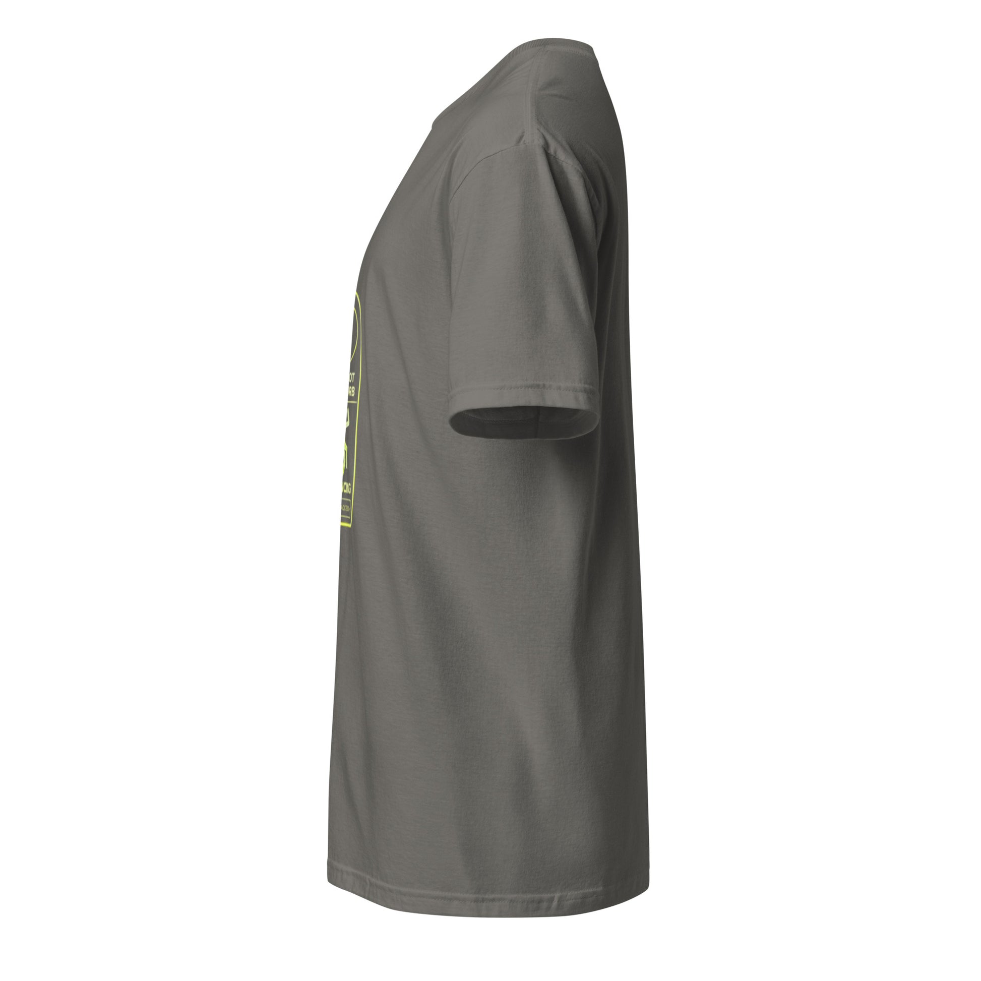 Do Not Disturb: Dancing – Minimal Rave - Short-Sleeve Unisex T-Shirt - Graphic Tee - Charcoal - Left side