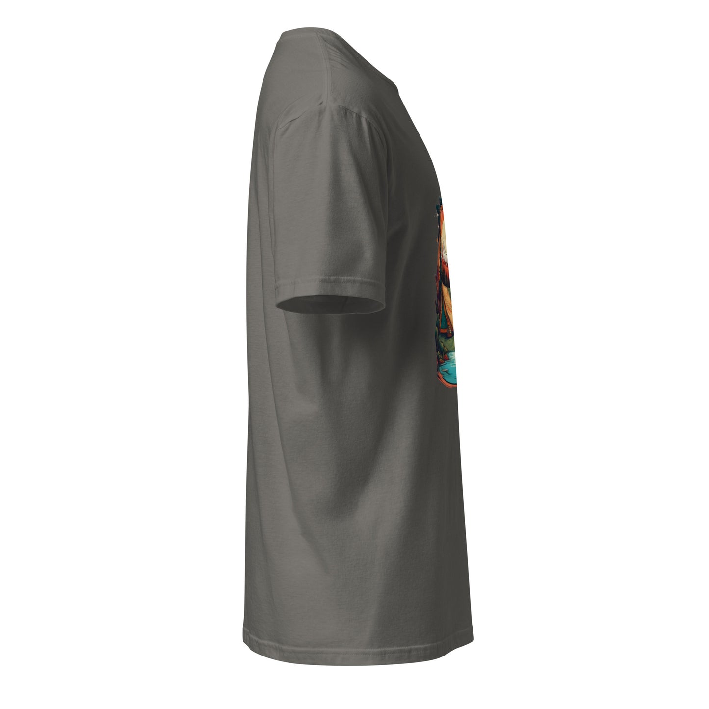 Golden Escape – Twin Tent Adventure - Short-Sleeve Unisex T-Shirt - Graphic Tee - Charcoal - Right side