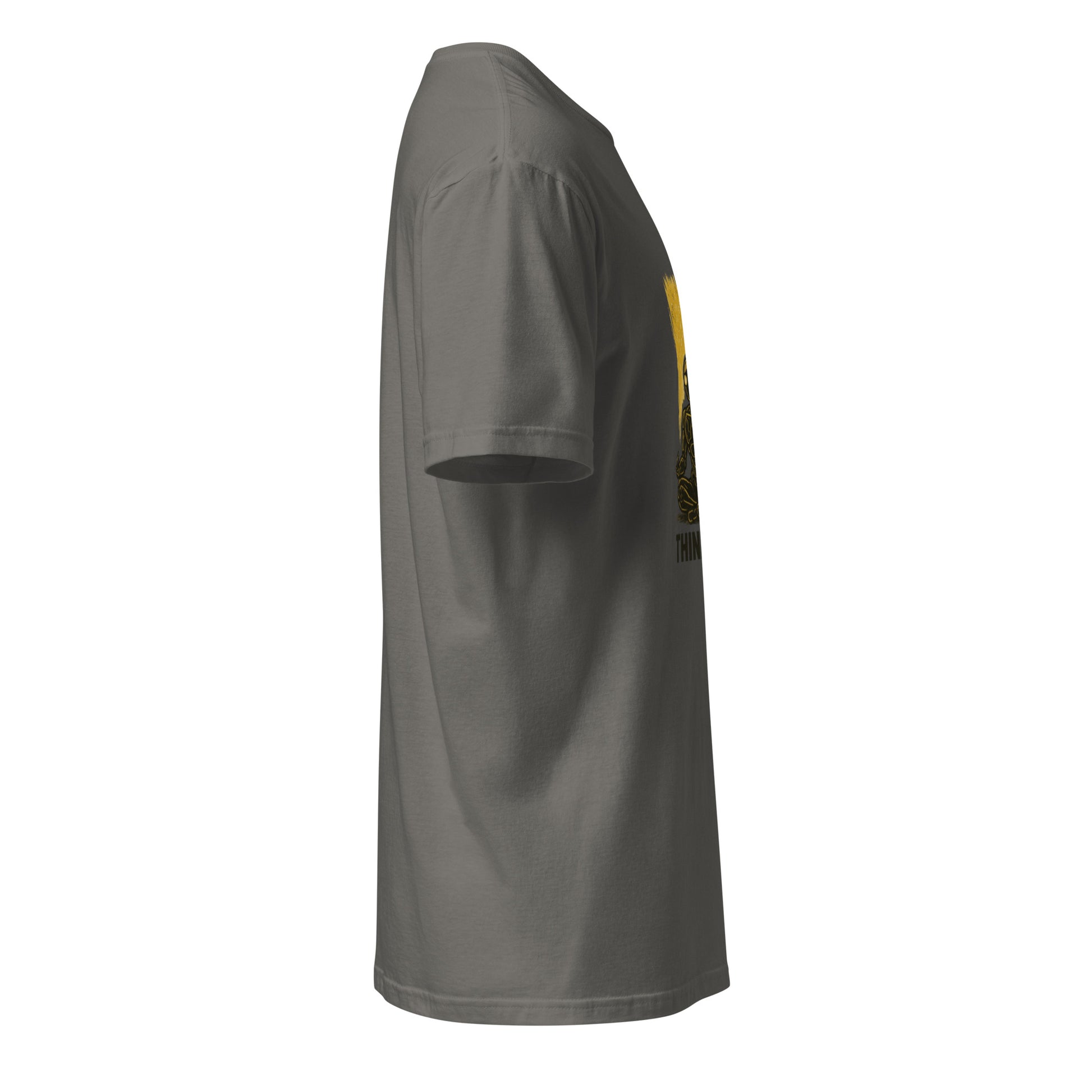 Think.exe – Cyber Meditation - Short-Sleeve Unisex T-Shirt - Graphic Tee - Charcoal - Right side