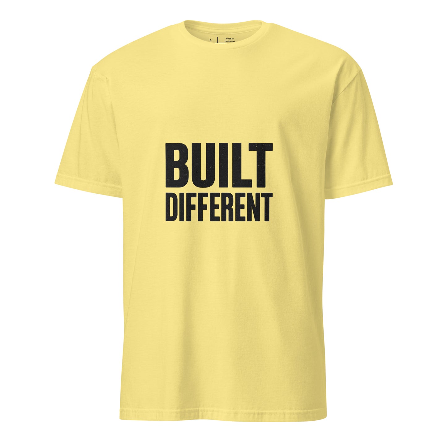 Built Different - Standout Statement - Short-Sleeve T-Shirt - Graphic Tee - Cornsilk - Front