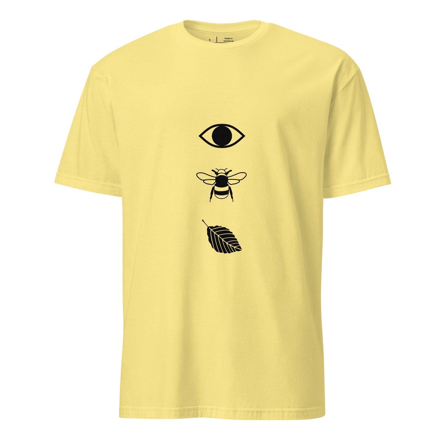 Eye - Bee - Leaf - Urban Collage - Short-Sleeve Unisex T-Shirt - Graphic Tee - Cornsilk - Front