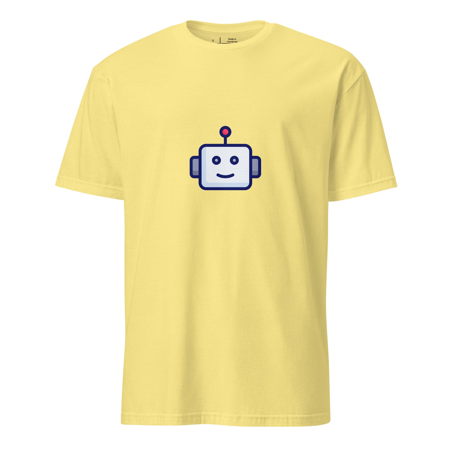 Robot - Retro Head Edition - Short-Sleeve Unisex T-Shirt - Graphic Tee - Cornsilk - Front