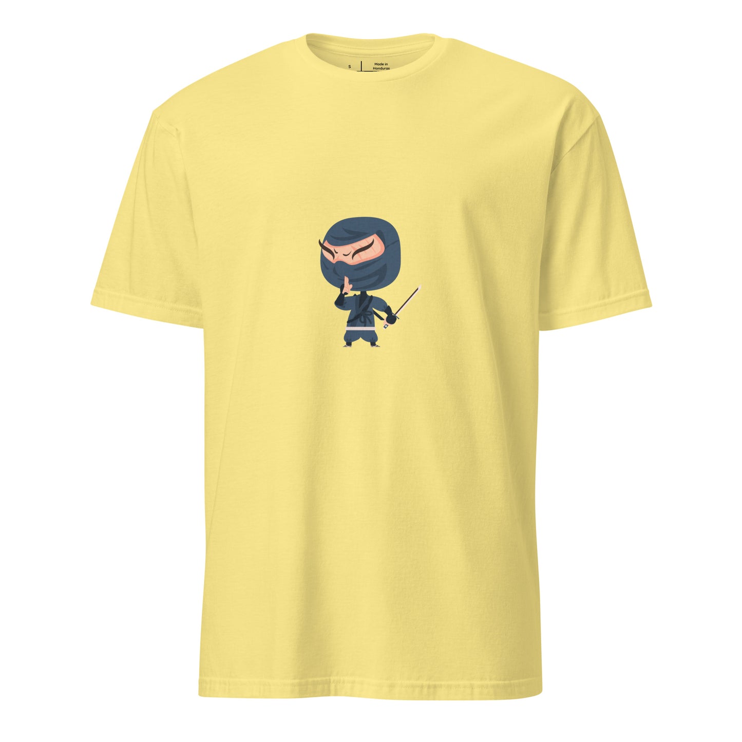 Ninja - Cartoon Ninja - Short-Sleeve Unisex T-Shirt - Graphic Tee - Cornsilk - Front