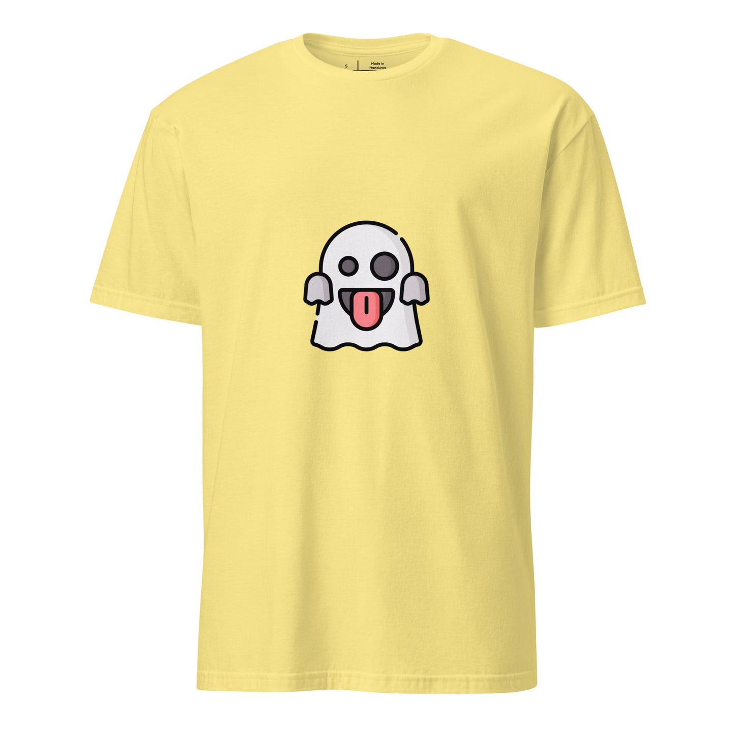 Spooky - Cheeky Ghost Vibes - Short-Sleeve Unisex T-Shirt - Graphic Tee - Cornsilk - Front
