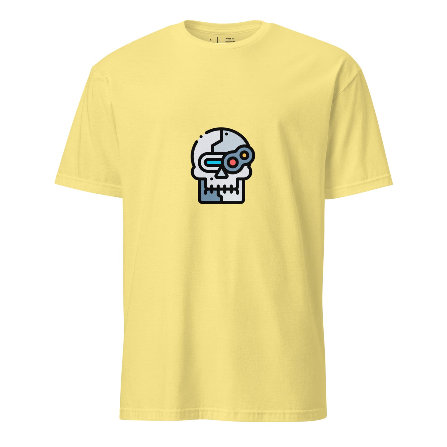 Cyber Robot - Futuristic Cyber Head - Short-Sleeve Unisex T-Shirt - Graphic Tee - Cornsilk - Front