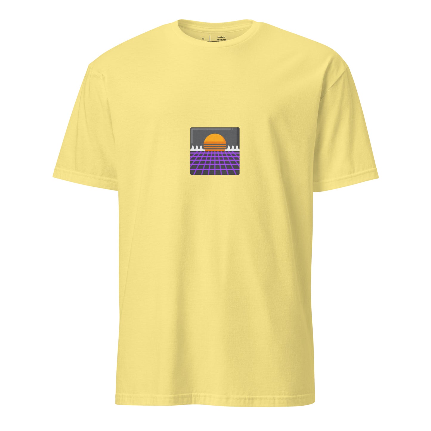 Retro Wave City - 80s Nostalgia - Short-Sleeve Unisex T-Shirt - Graphic Tee - Cornsilk - Front