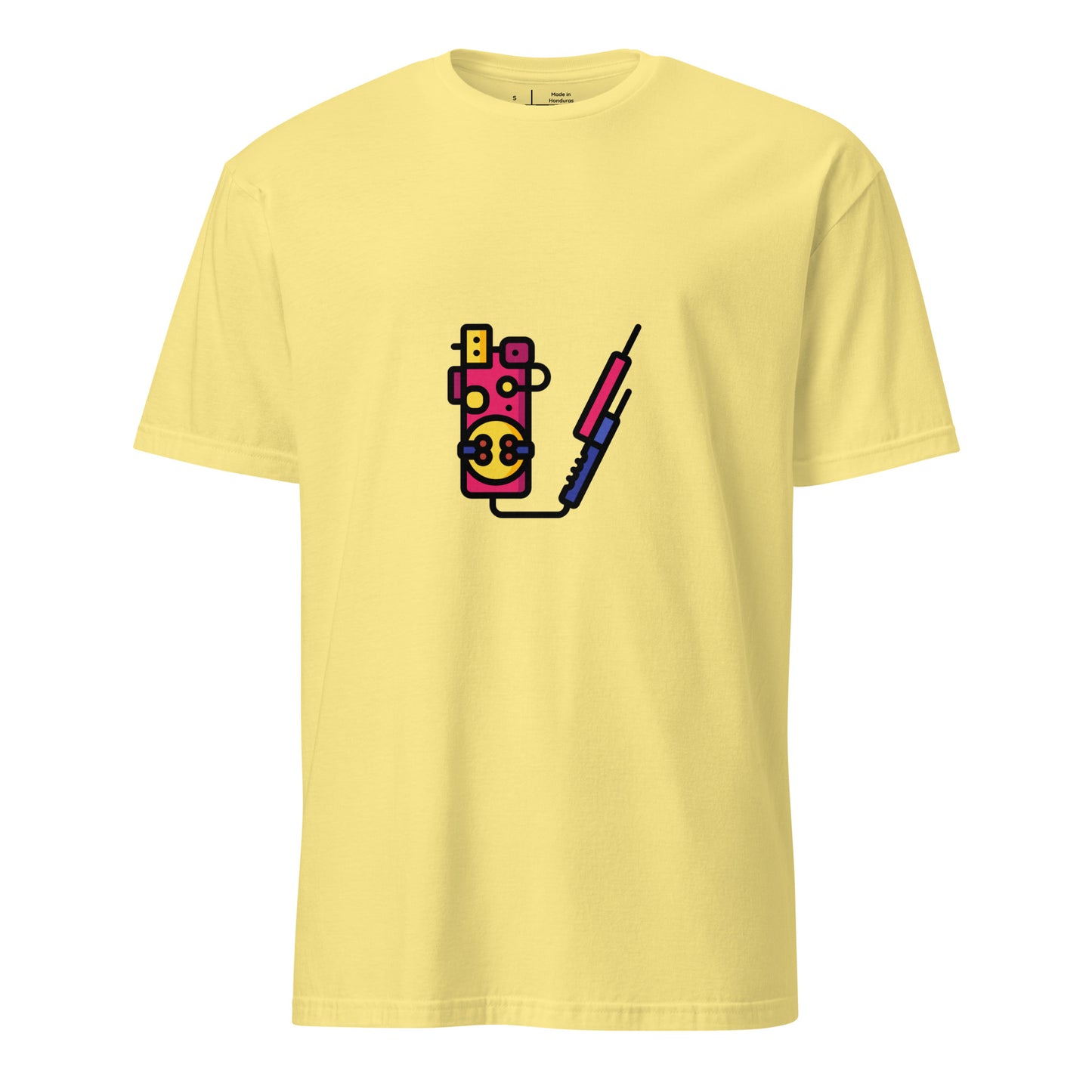 Proton Unit 2 - Futuristic Sci-Fi Gadget - Short-Sleeve Unisex T-Shirt - Graphic Tee - Cornsilk - Front