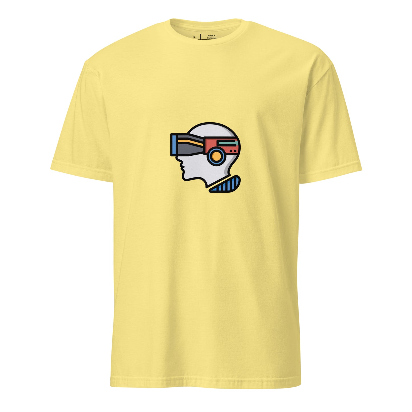 Virtual - Plug Into Another World - Short-Sleeve Unisex T-Shirt - Graphic Tee - Cornsilk - Front