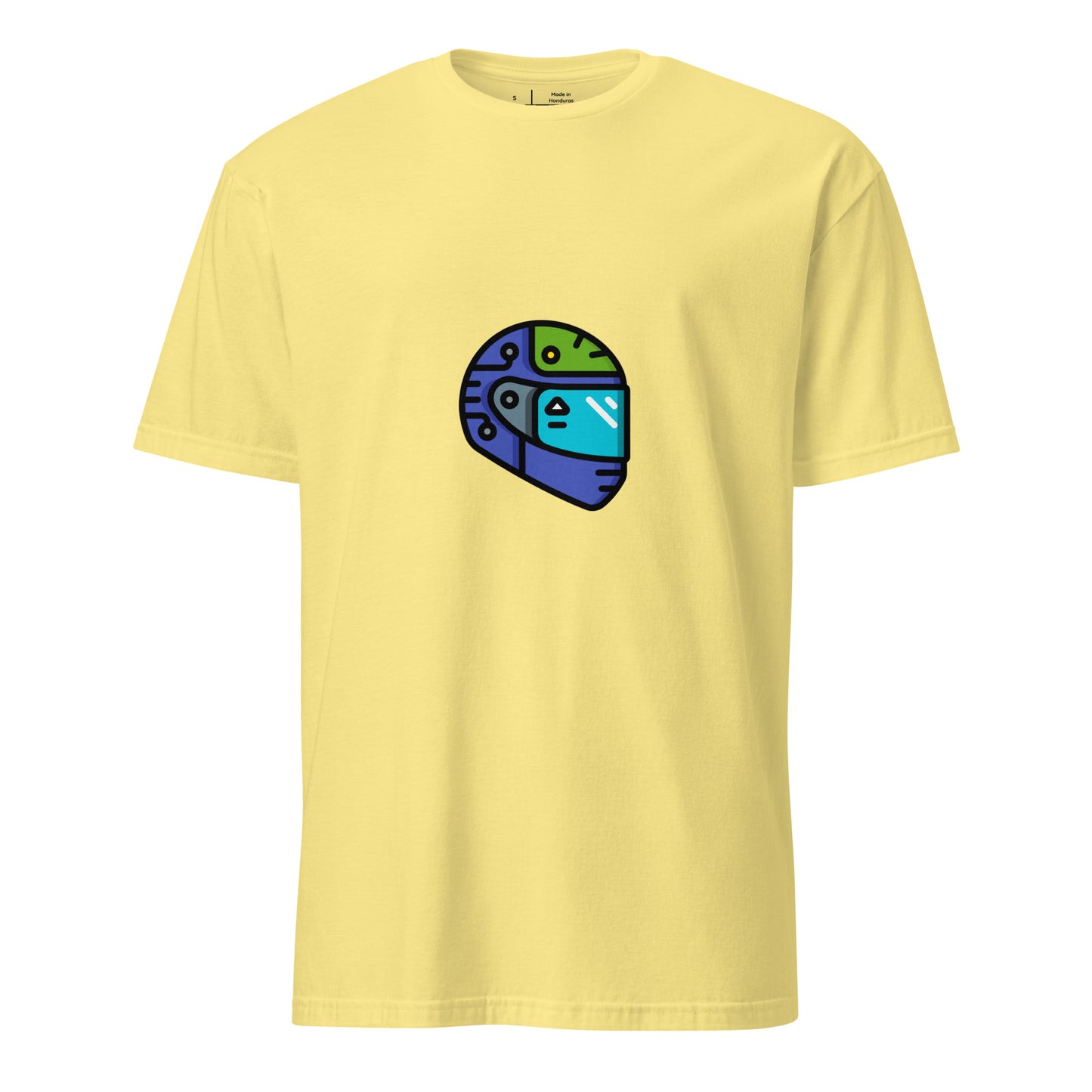 Cyber Helmet - Neo-Rider Edition - Short-Sleeve Unisex T-Shirt - Graphic Tee - Cornsilk - Front
