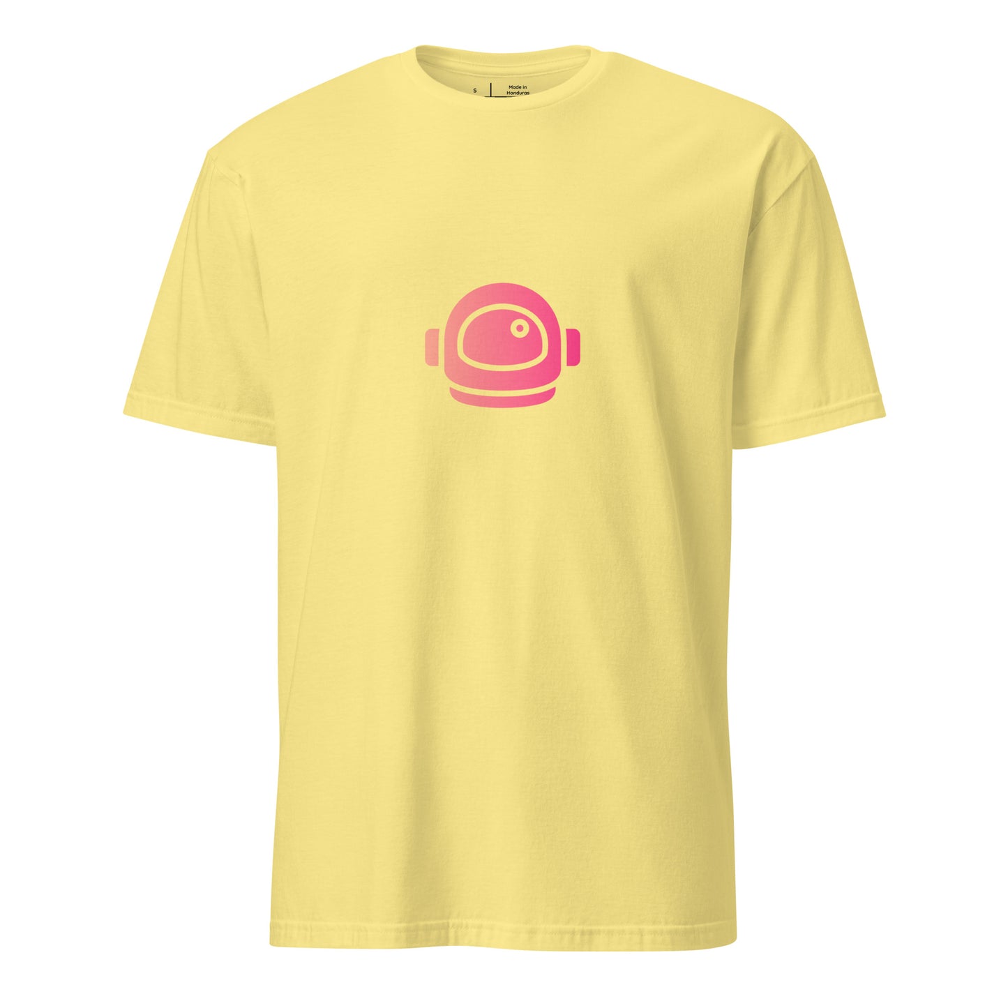 Space Helmet - Retro Explorer Edition - Short-Sleeve Unisex T-Shirt - Graphic Tee - Cornsilk - Front