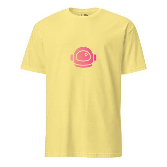 Space Helmet - Retro Explorer Edition - Short-Sleeve Unisex T-Shirt - Graphic Tee - Cornsilk - Front