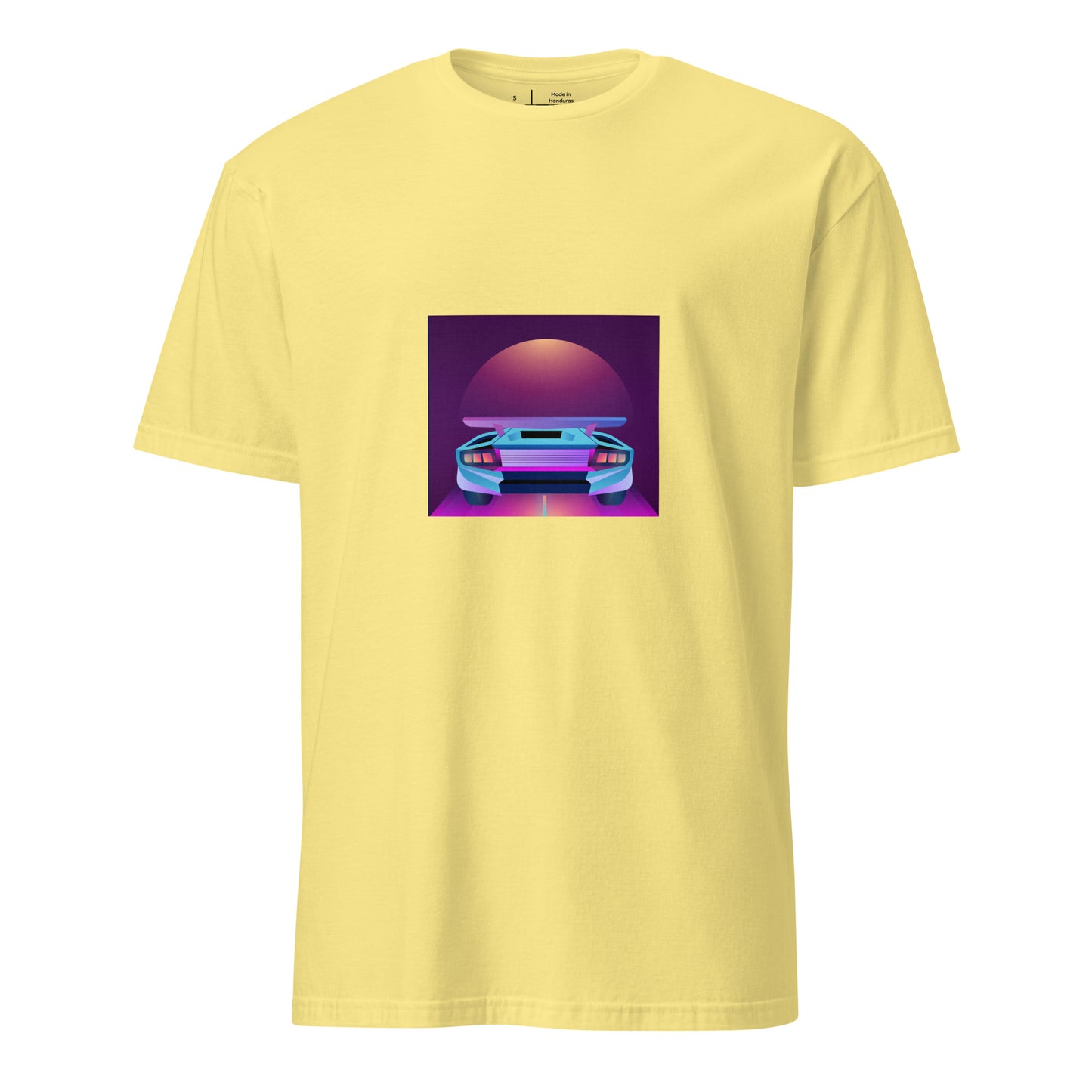 Retro Sunset - Drive The Dream - Short-Sleeve Unisex T-Shirt - Graphic Tee - Cornsilk - Front