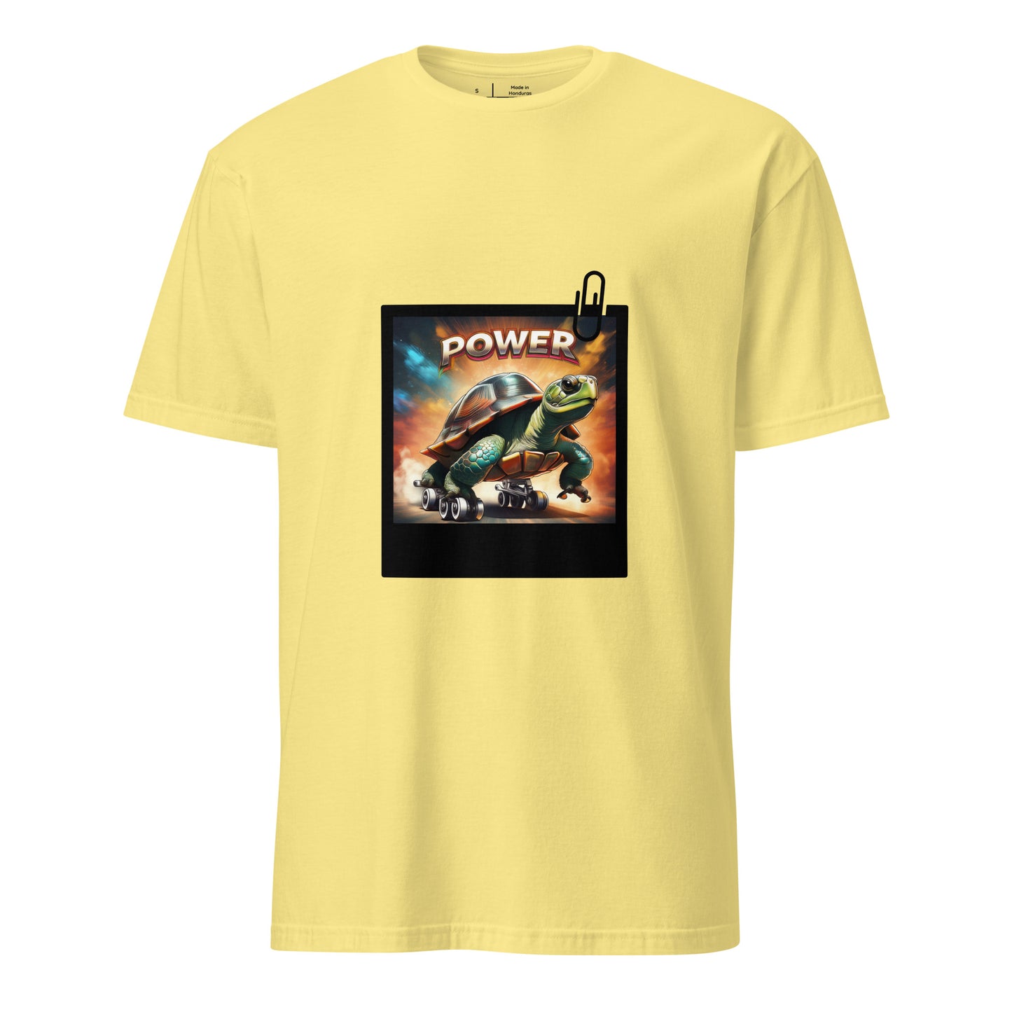 Turtle Power - Speed Meets Style - Short-Sleeve Unisex T-Shirt - Graphic Tee - Cornsilk - Front