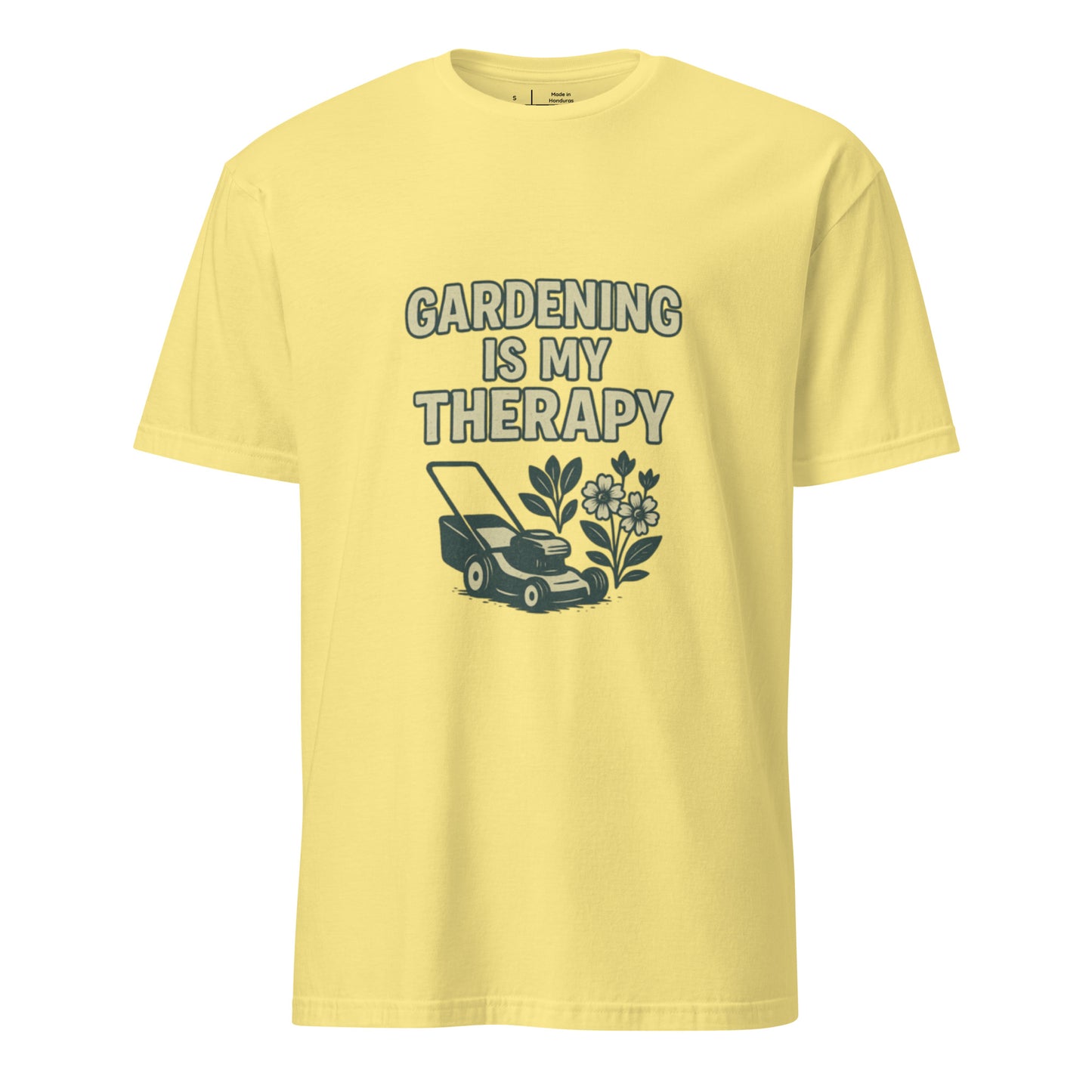 Gardening Is My Therapy - Relax & Replant - Short-Sleeve Unisex T-Shirt - Graphic Tee - Cornsilk - Front