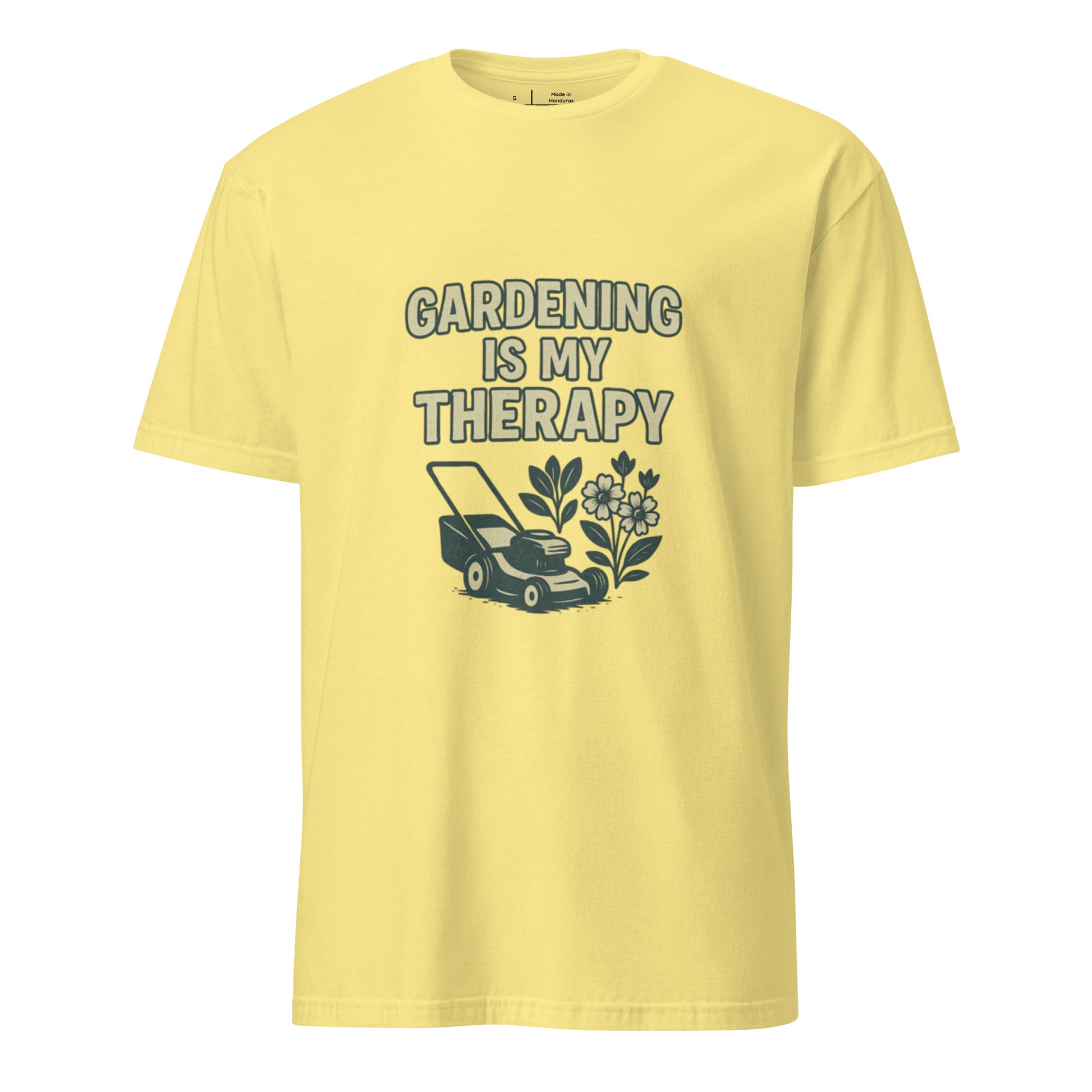 Gardening Is My Therapy - Relax & Replant - Short-Sleeve Unisex T-Shirt - Graphic Tee - Cornsilk - Front