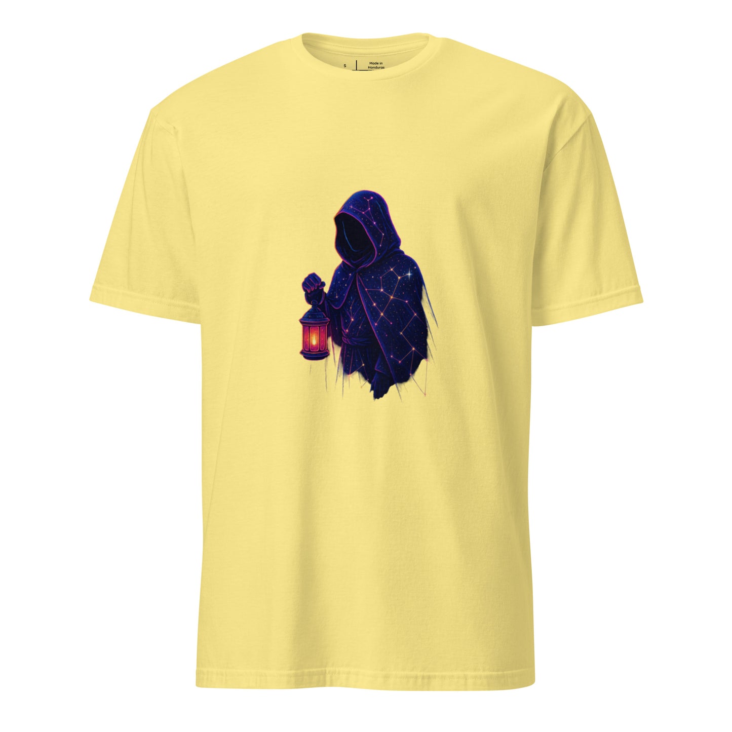 Starlight Wanderer – Cosmic Voyager - Short-Sleeve Unisex T-Shirt - Graphic Tee - Cornsilk - Front